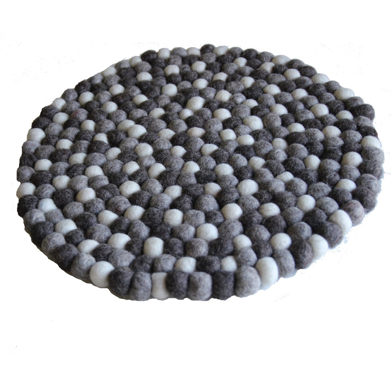 Fairtrade Filz Untersetzer Topf Untersetzer Gross Natur hell 40 cm handgefertigt aus Reiner Wolle