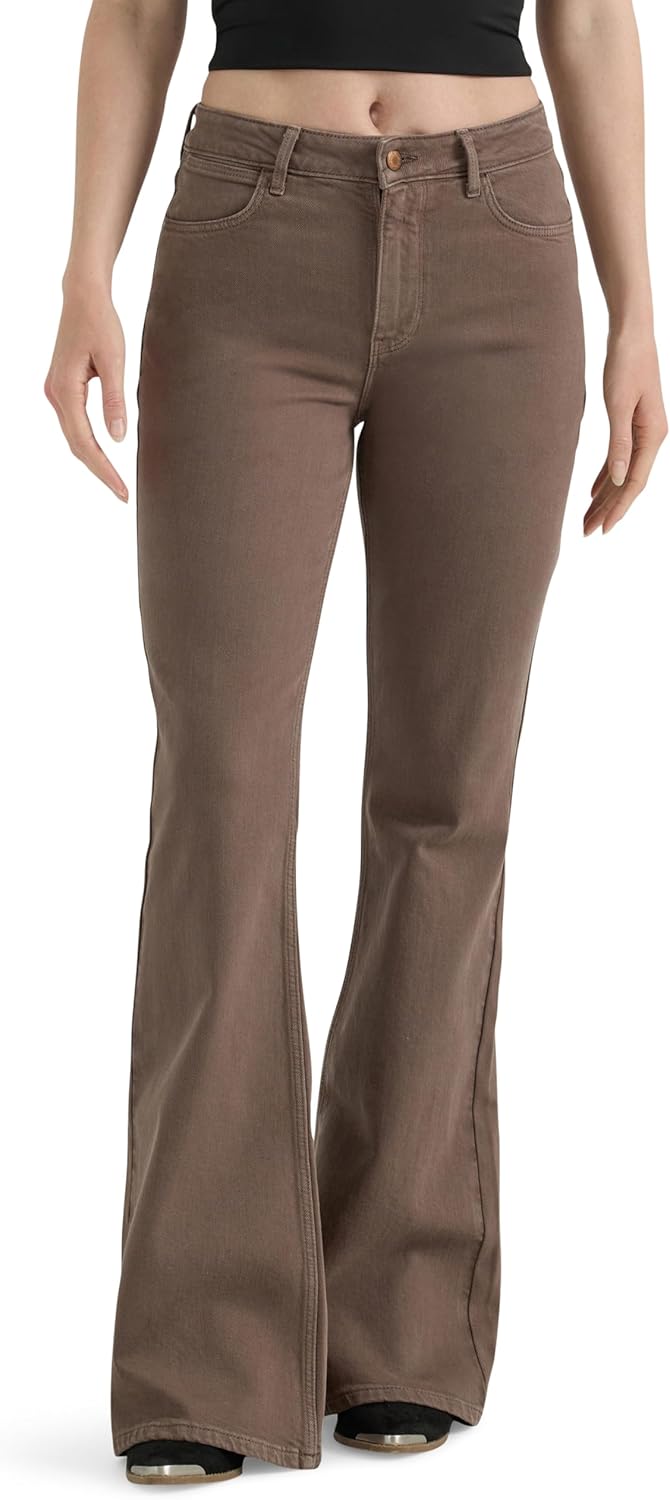 Wrangler Womens Women’s High Waisted Fierce Flare Jean