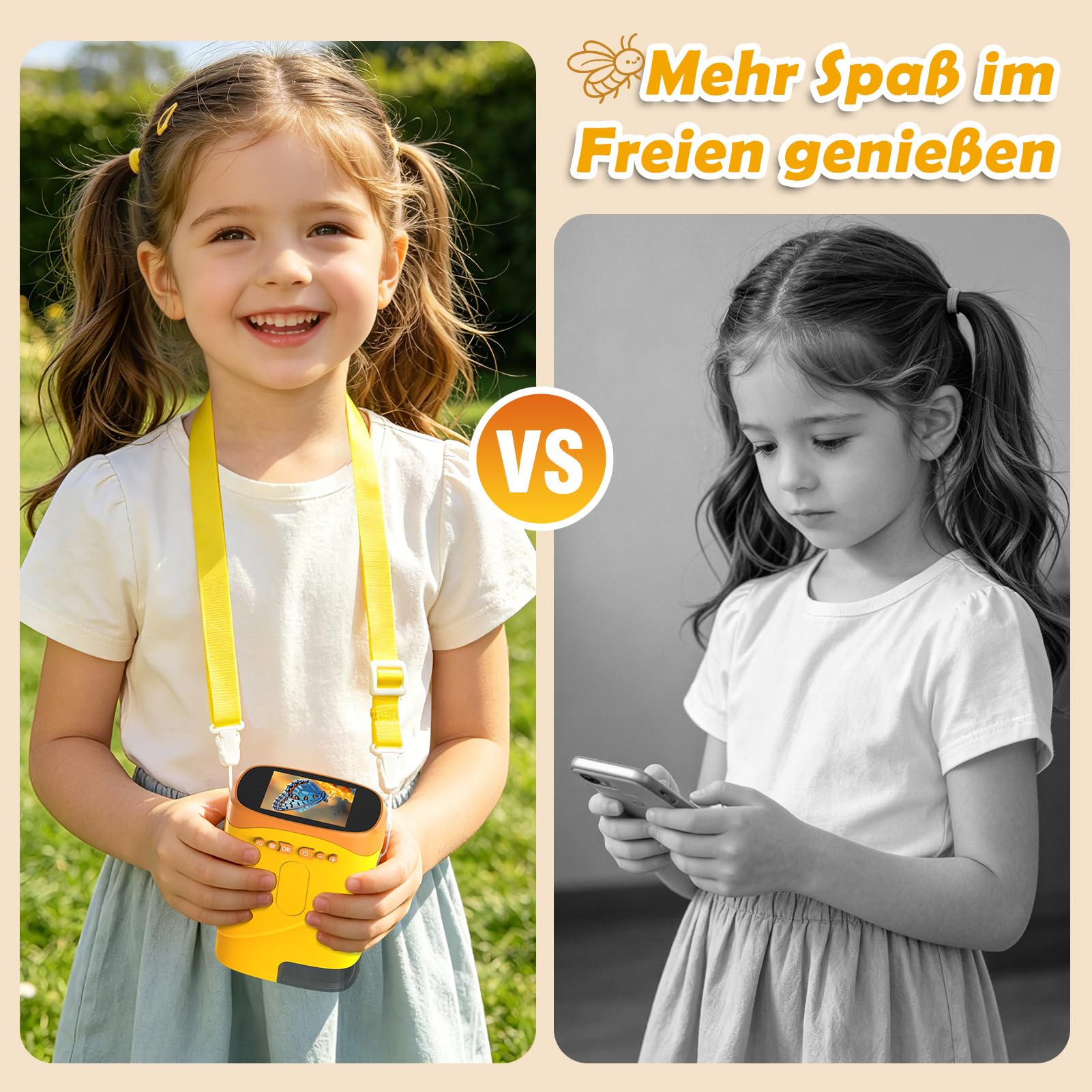 Nauotk Digitales Mikroskop für Kinder [1000-fache Vergrößerung] Tragbares Taschenmikroskop Spielzeugmikroskop für Kinder mit HD-Bildschirm [inkl Fotofunktion] für den Garten, den Wald und Experimente