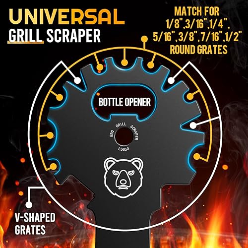 Miniatura 4 de Regalos de parrilla para hombres, rellenos de calcetines, raspador de parrilla regalos para mujeres para Navidad, accesorios de parrilla limpiador,