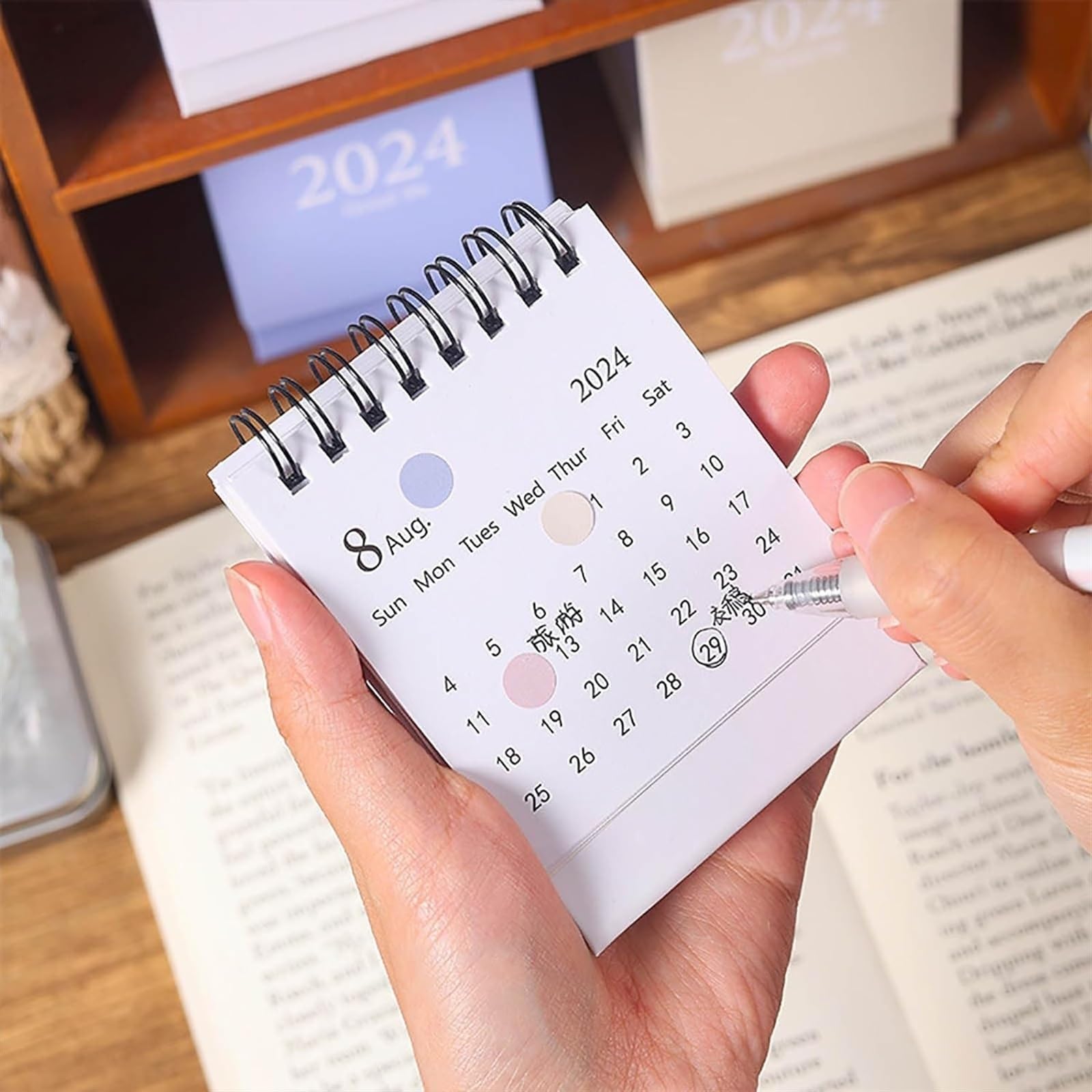 Familienplaner Kalender 2024 Lustiger Kalender Für 2024, Monatsplaner 2024, Tischkalender 2024, Desktop-Ornamentkalender Kalender 2024 (Color : B, Size : 3pc)
