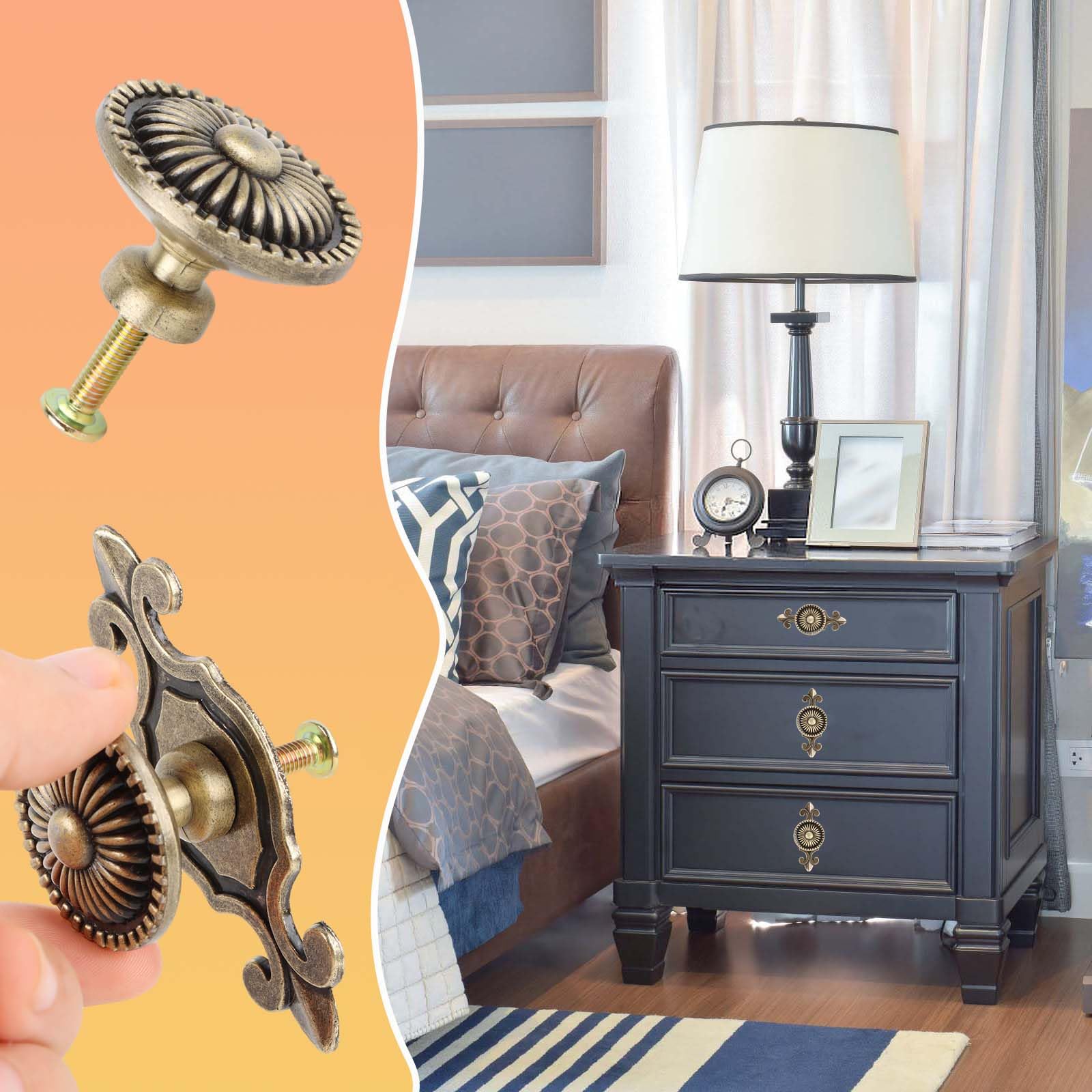 Lot De 25 Poignées De Tiroir Uxcell - Métal Argenté 69mm - Vis Incluses