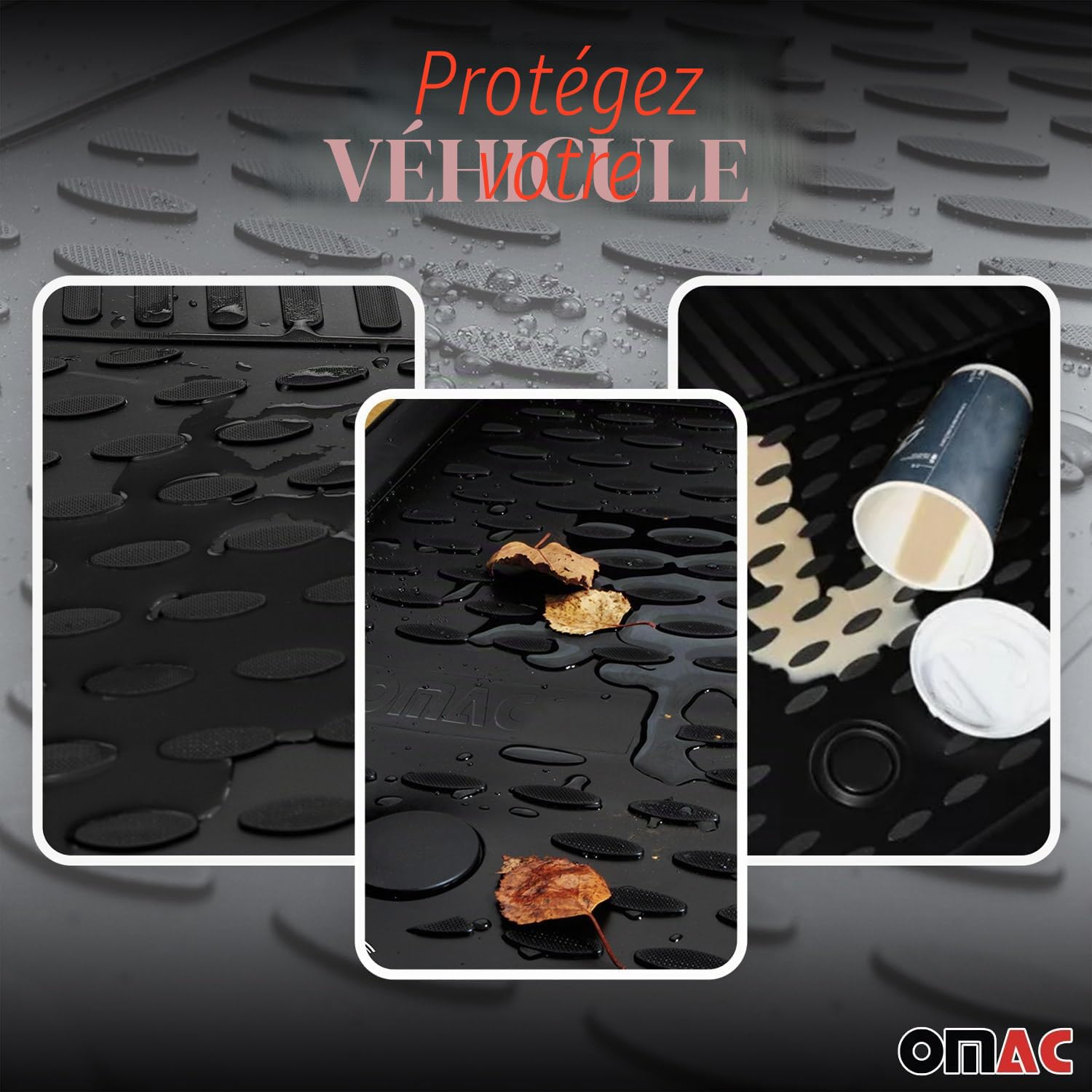 Tapis de Sol Compatible avec Dacia Duster 2014-2018 Caoutchouc TPE Noir