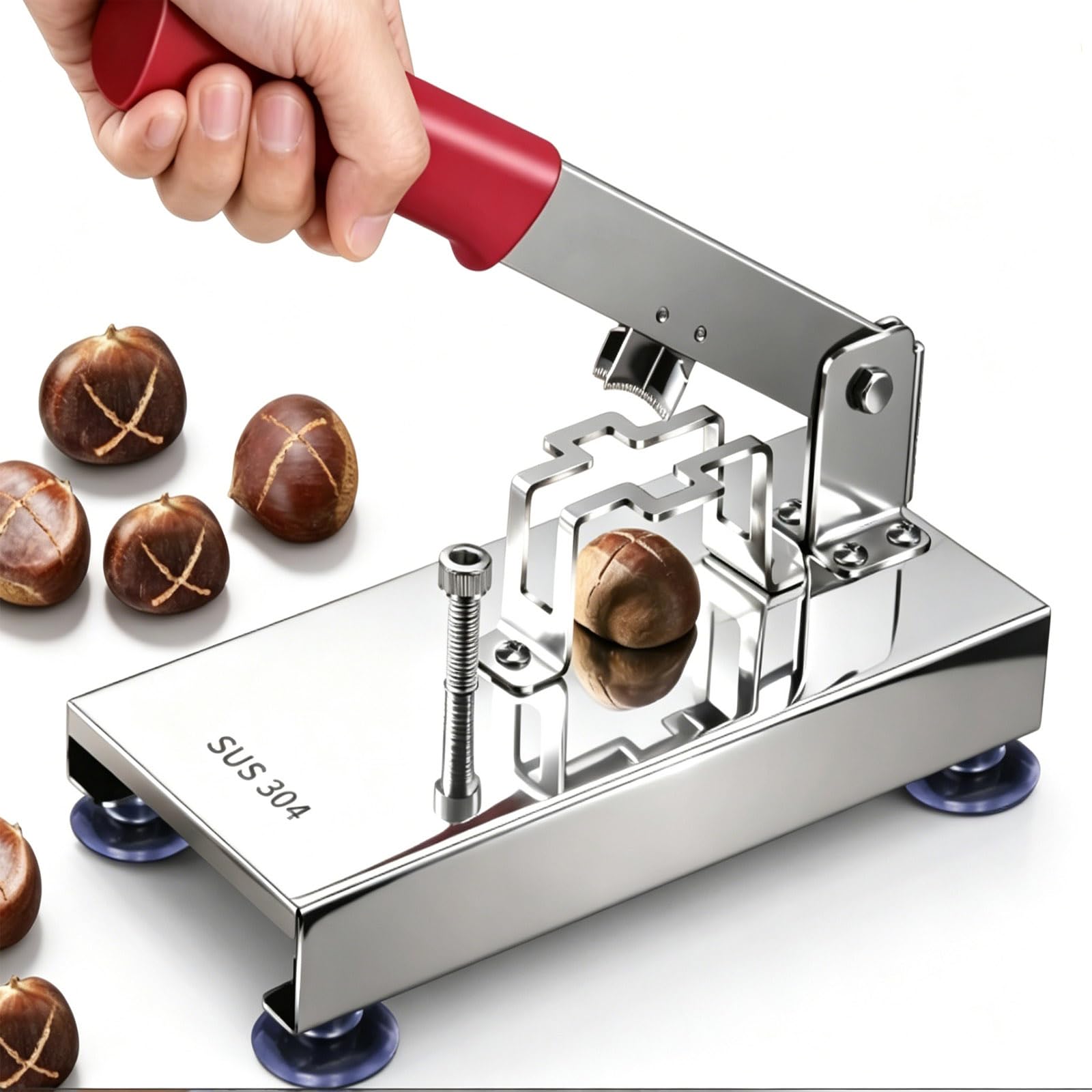 TYJYGS Stainless Steel Chestnut Cross-opening Knife,chestnut Slotting Machine, Adjustable Opening Depth,manual Opening Adjustment Is Necessary,suitable For Chestnuts And Hazelnuts