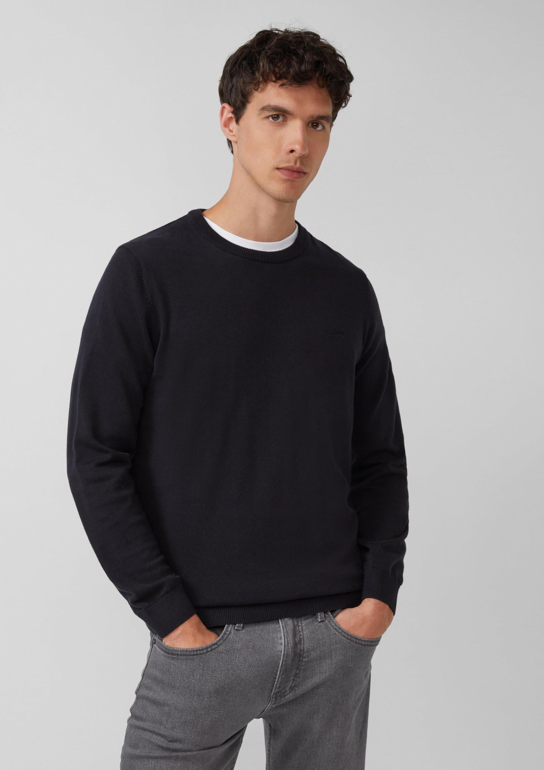 s.Oliver Sweter męski, 9999 czarny, XL