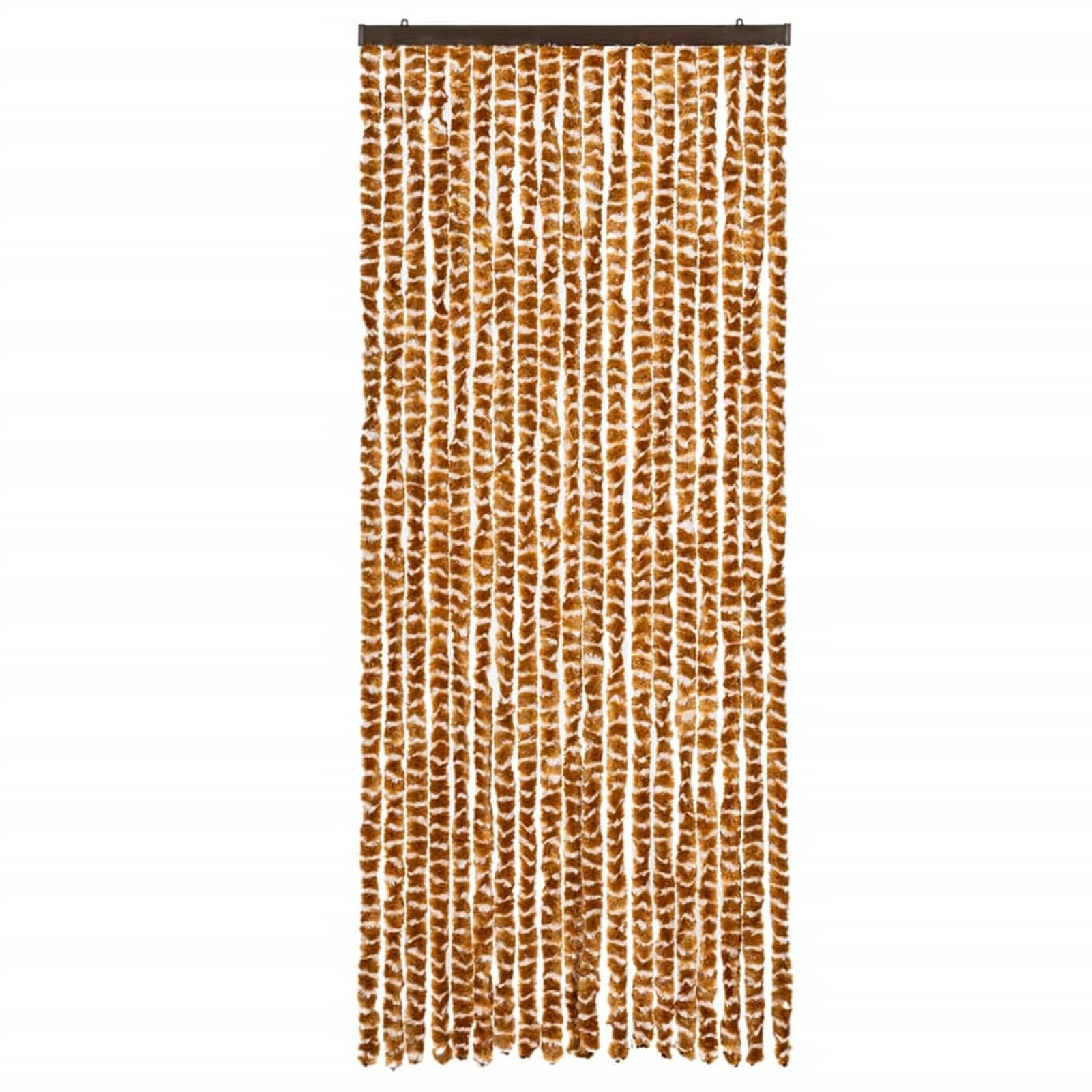 ZEYUAN Tenda Antimosche Ocra e Bianca 56x200 cm in Ciniglia,Tenda Antimosche per Finestre e Porte Leggera Resistente all'Acqua Silenziosa Zanzariera Antiisetti-377399
