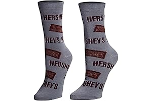 Chocolate Print Crew Socks: Sweet Treat for Your Feet