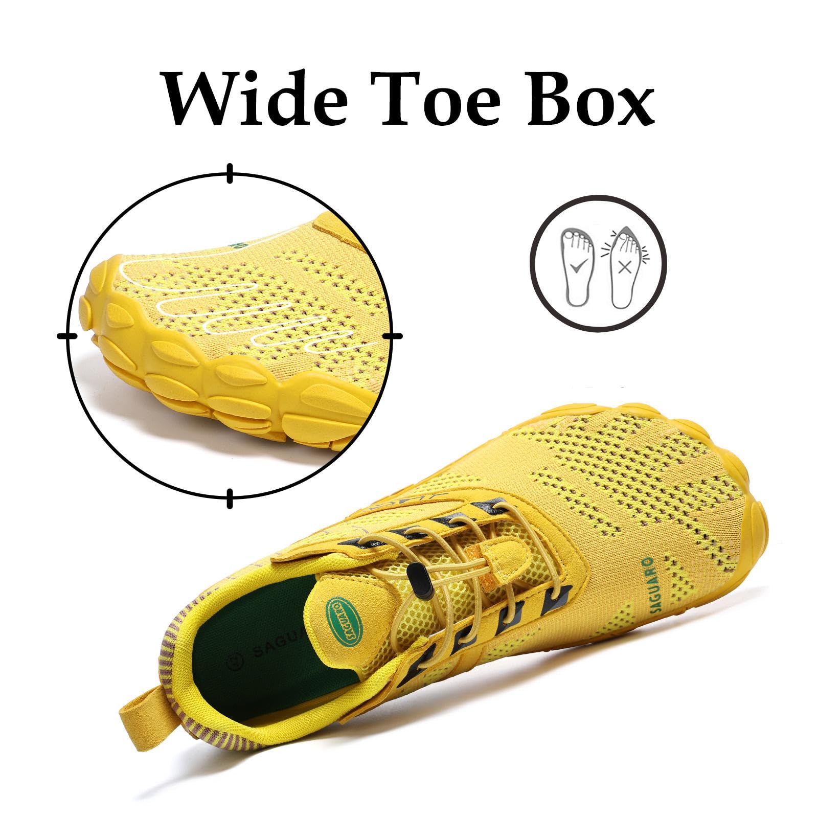 SAGUARO Scarpe Barefoot Minimaliste Uomo Donna - Scarpe Scogli Leggere Traspiranti Antiscivolo - con Padelle Larghe e Zero Gocce