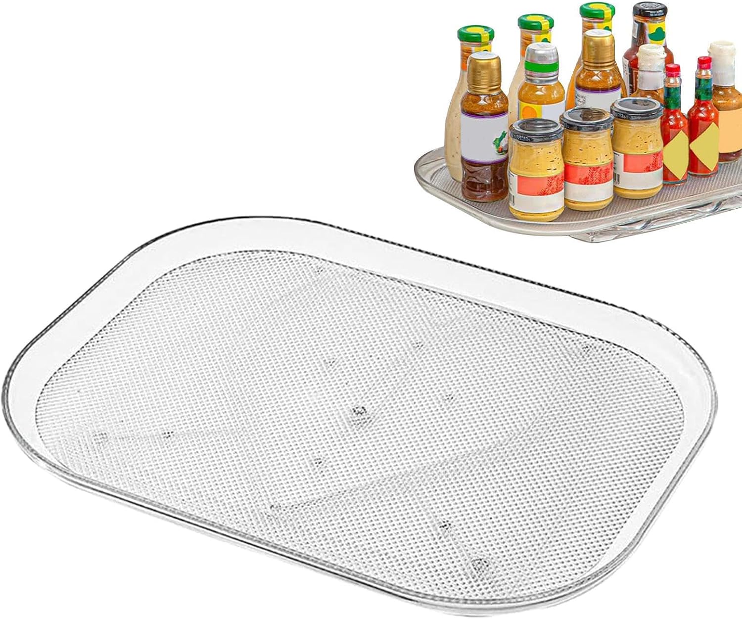 Lazy Susans Turntable Turntable Organisers for Fridge Fridge Turntable Rectangle 15.7 X 11
