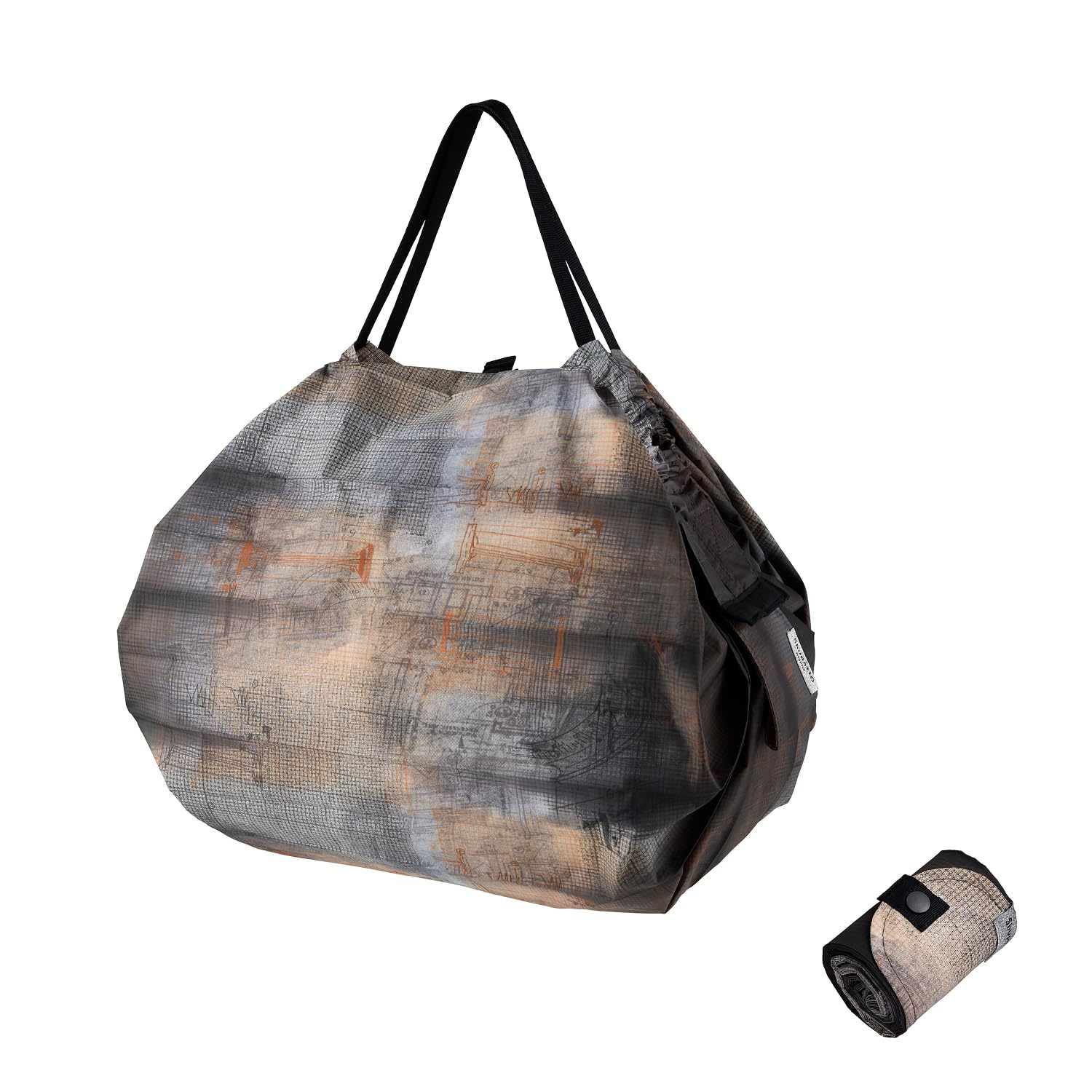 Marna S513 Shupatto Compact Bag, M (10th Anniversary Model), Spat Eco Bag, Folding Shopping Bag, Concept Sepia, M
