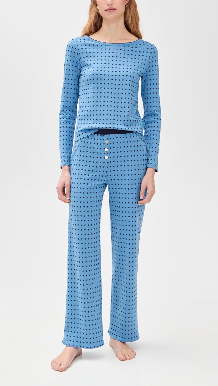 Women's Ellie Pajama Set in Floating Hearts - Image 2