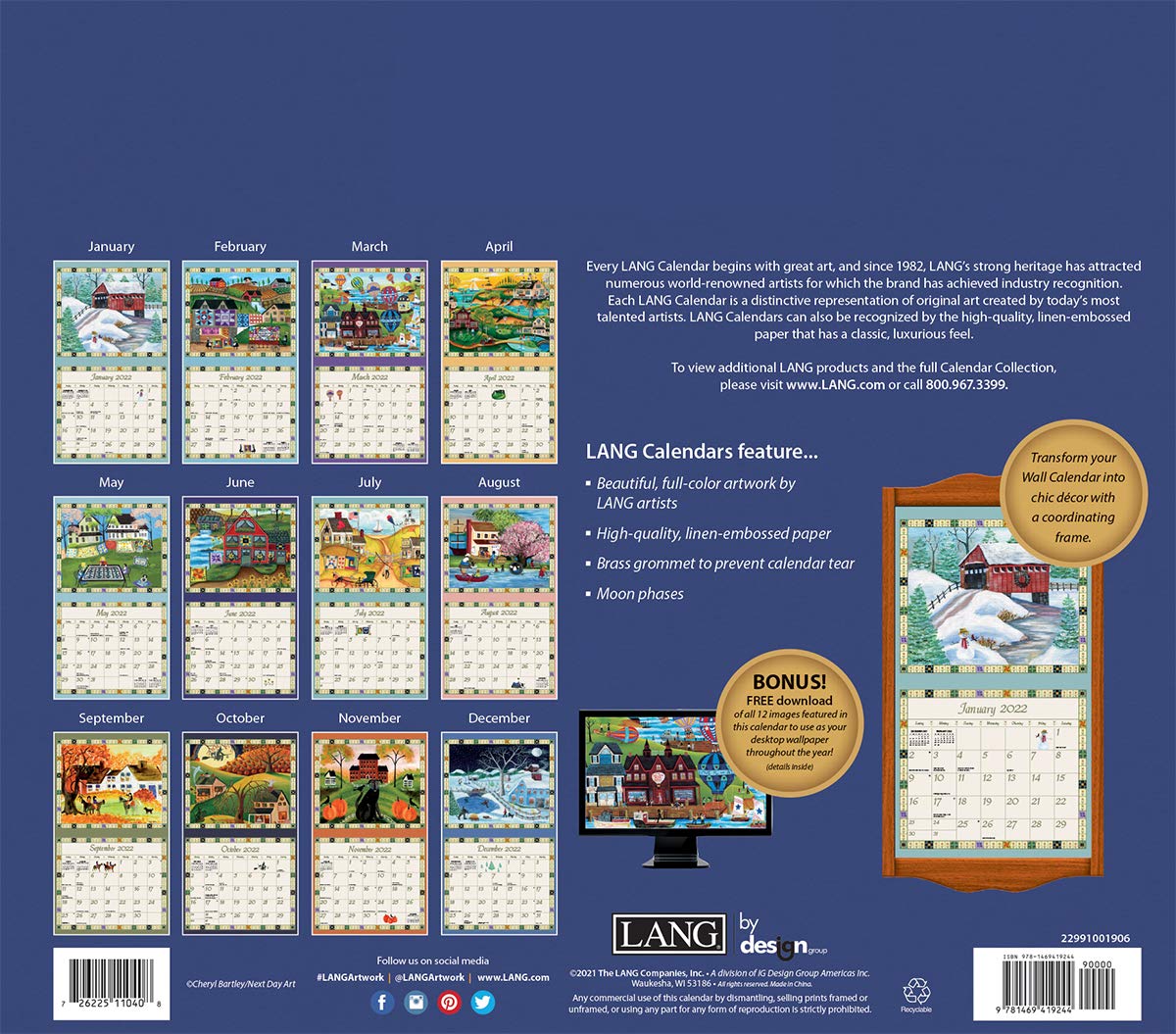 Lang Country Sampler - Calendario De Pared 2022 (22991001906