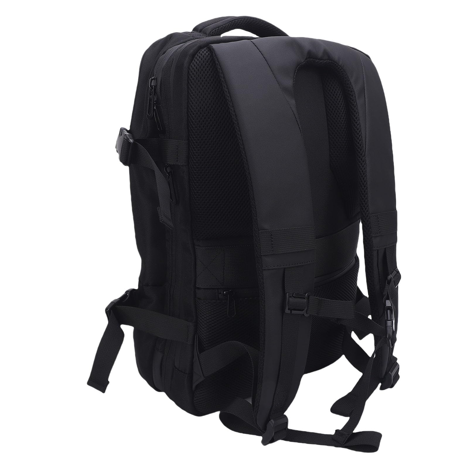 Sac à Dos de Voyage à Compression Sous Vide, Extensible, Résistant à la Pluie, Noir, avec Pompe et Cadenas, Idéal pour les Aventures en Plein Air