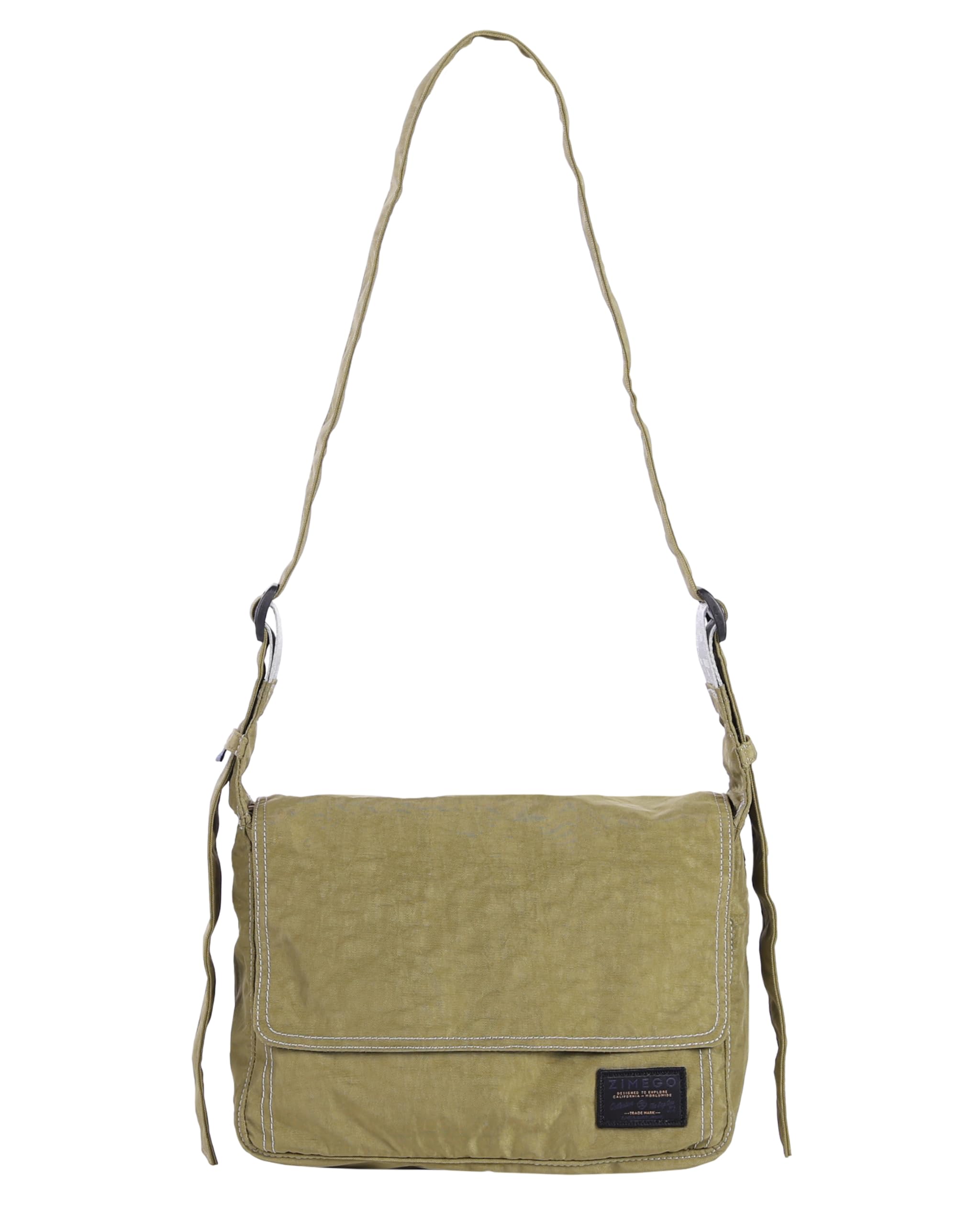ZIMEGO Basic Crescent Crossbody Hobo Bag with Mesh Zipper Pocket