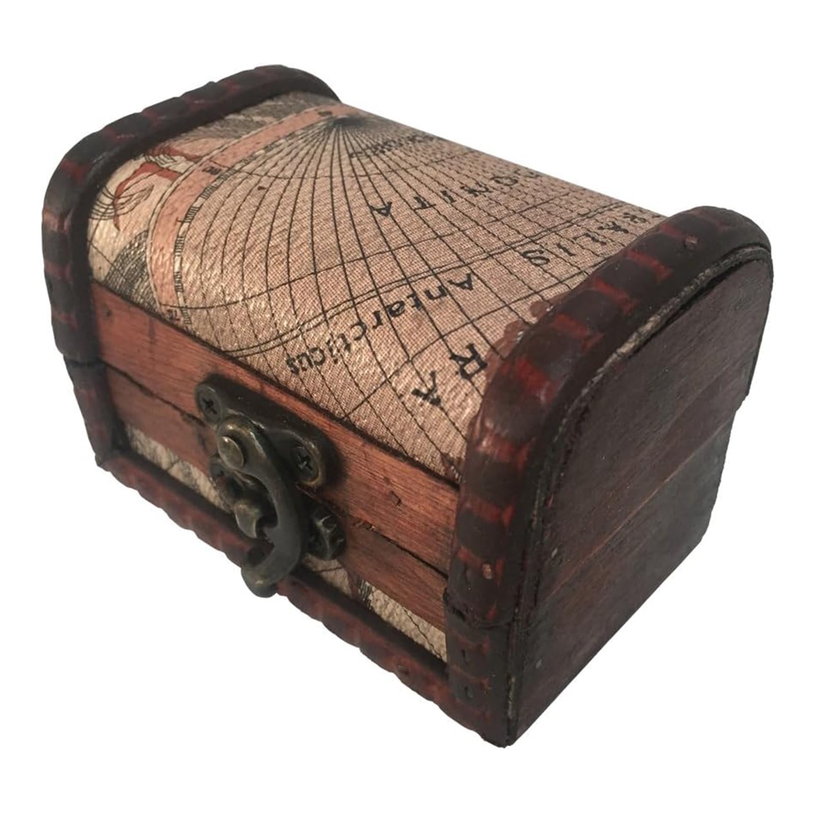 Adri - Cofre de madera pequeño para guardar joyas, joyeros de madera rusticos, mini Cofre Vintage para Joyas, ideales para regalitos y detalles. (COFRE SIN ASA, 9,3 X 6,5 X 6,4 CM)