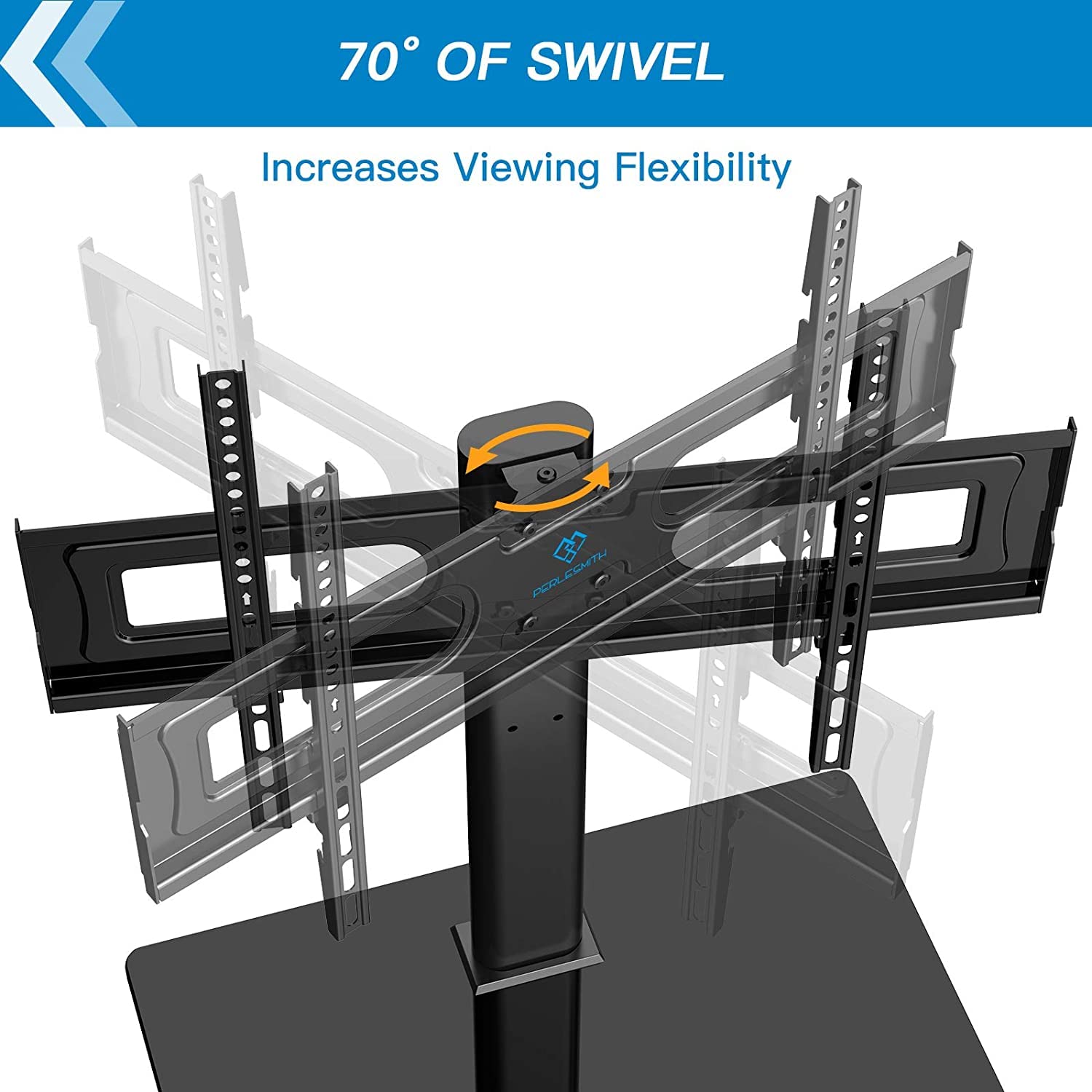 Buy Swivel Universal TV Stand Mount for 3770 Inch LCD OLED Flat/Curved