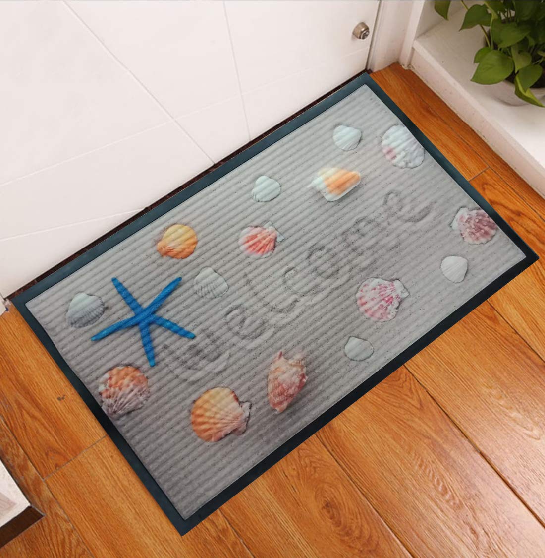 STATUS 3D Printed Digital Home/Living/Lobby/Bathroom/Office Sanatizing Entrance Rubber Door Floor Mat with Anti Slip Backing (15 x 23 Inch)