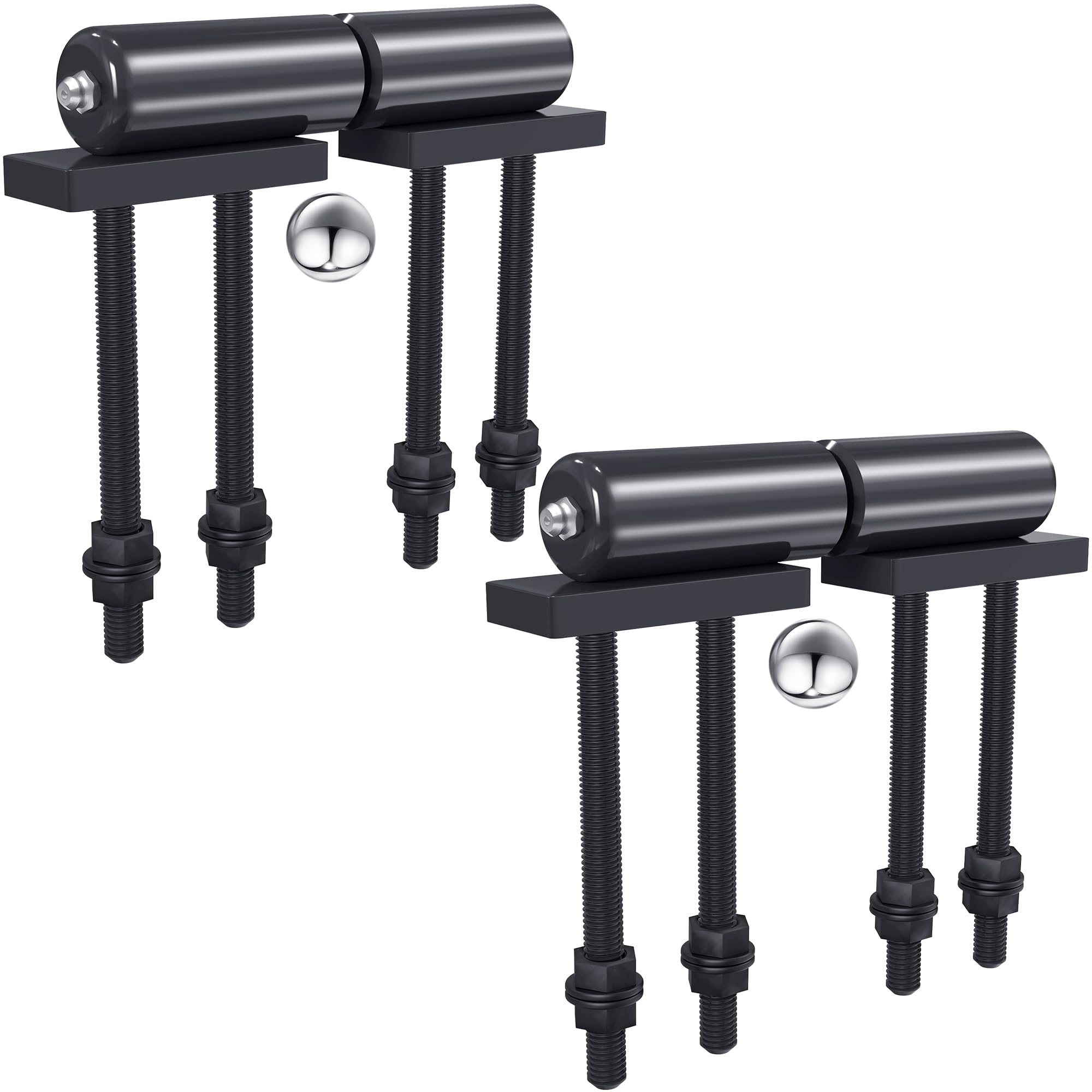 Heavy Duty Gate Hinges, Weld On Hinges, 7 Inches, 900lbs Capacity for Swing Door, with Welded Screws, for Swing Door Trailer Ramp Gate etc (2pc)