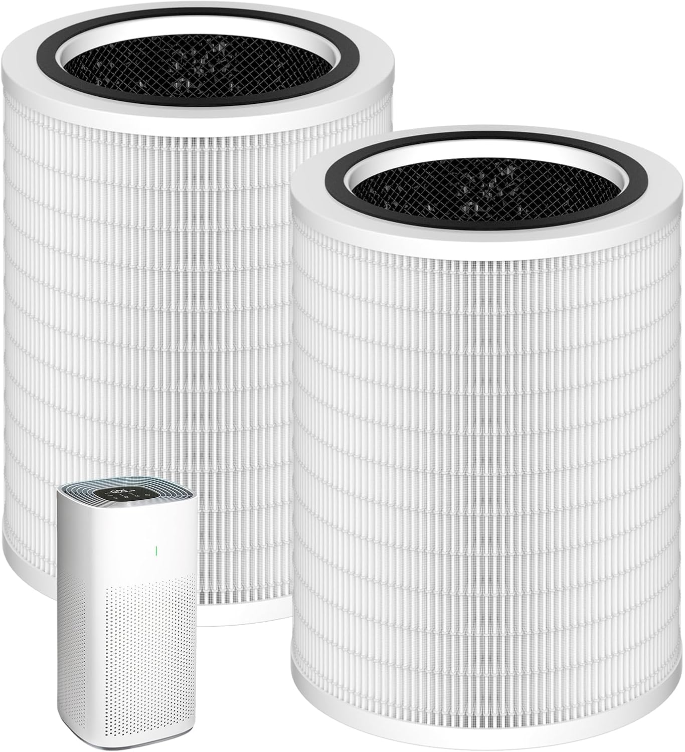 Photo 1 of  2 Pack 12010 Filter Replacement Compatible with Clorox Air Purifiers Fit for Clorox Smart Air Purifiers for Home Model 11010 & 11011 True HEPA Filter, Large Rooms Up to 1,500 Sq. Ft. 