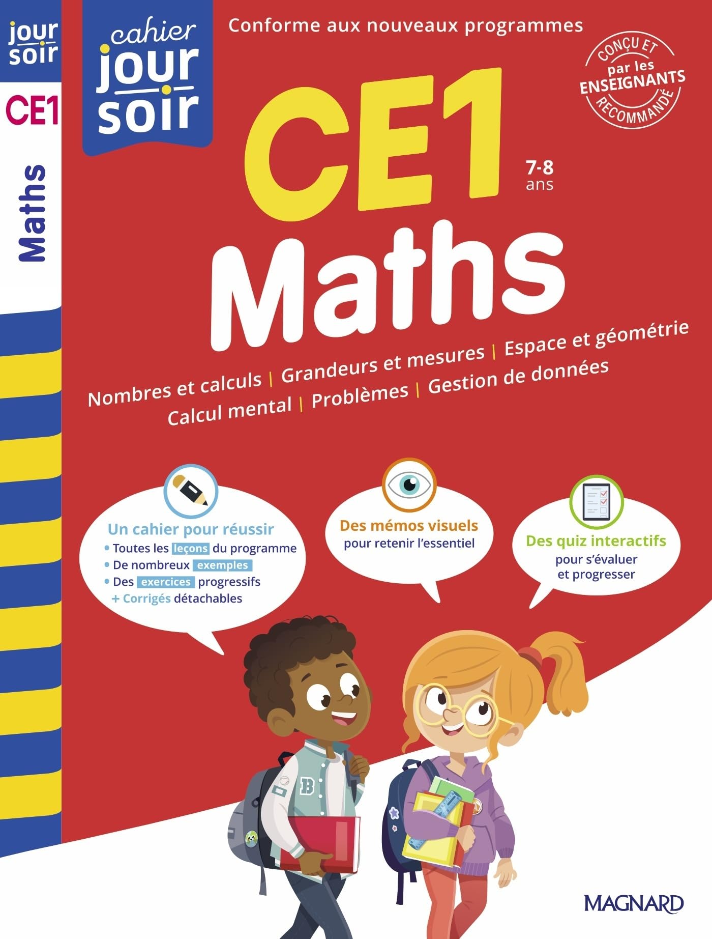 Maths CE1 - Cahier Jour Soir: Conçu et recommandé par les enseignants