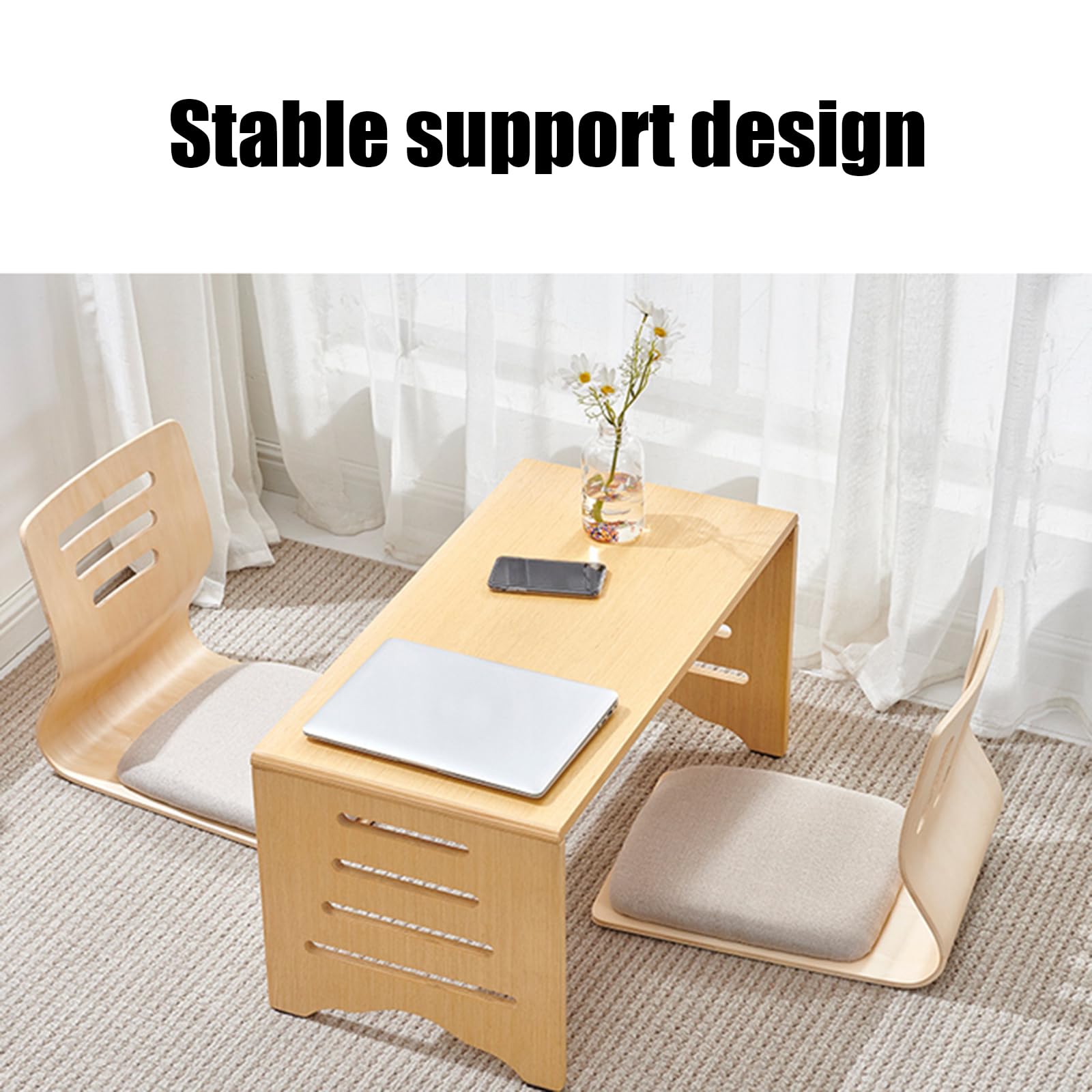 Silla De Suelo,Silla Japonesa De Suelo,Silla De Piso De MeditacióN,Ligera Y PortáTil,Resistente Al Desgaste, Relajarse En Cualquier Espacio