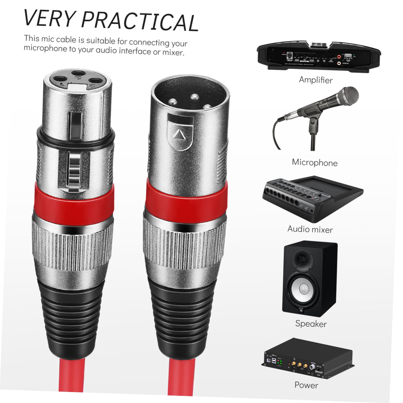 Tofficu Xlr Mikrofonkabel 1 Satz Stecker Buchse für Lautsprecher