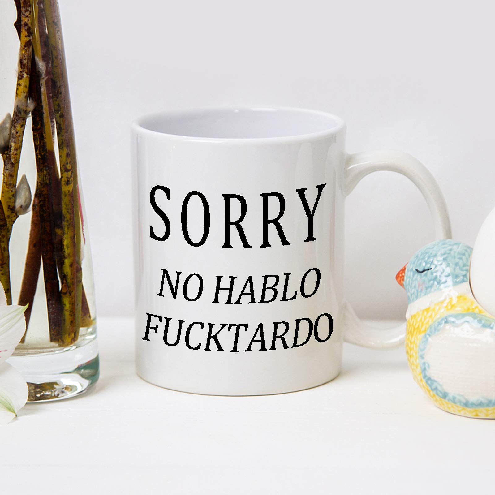 Funny Spanish Mug – “Chicken Sorry No Hablo Tardo” – 11oz Ceramic Coffee Cup – Gift For Friends, Office, Family - View #7