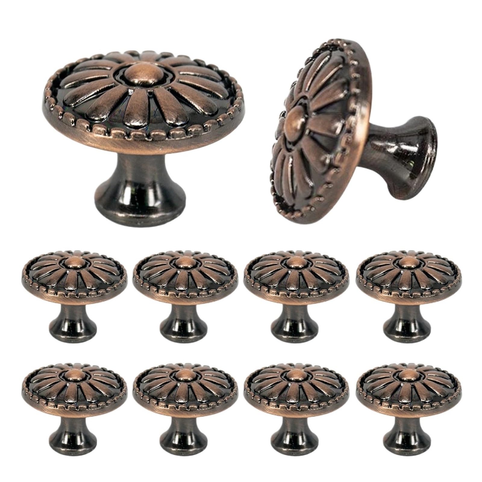 GFJFsetSH 10pcs European Daisy Round Cabinet Knobs(03)