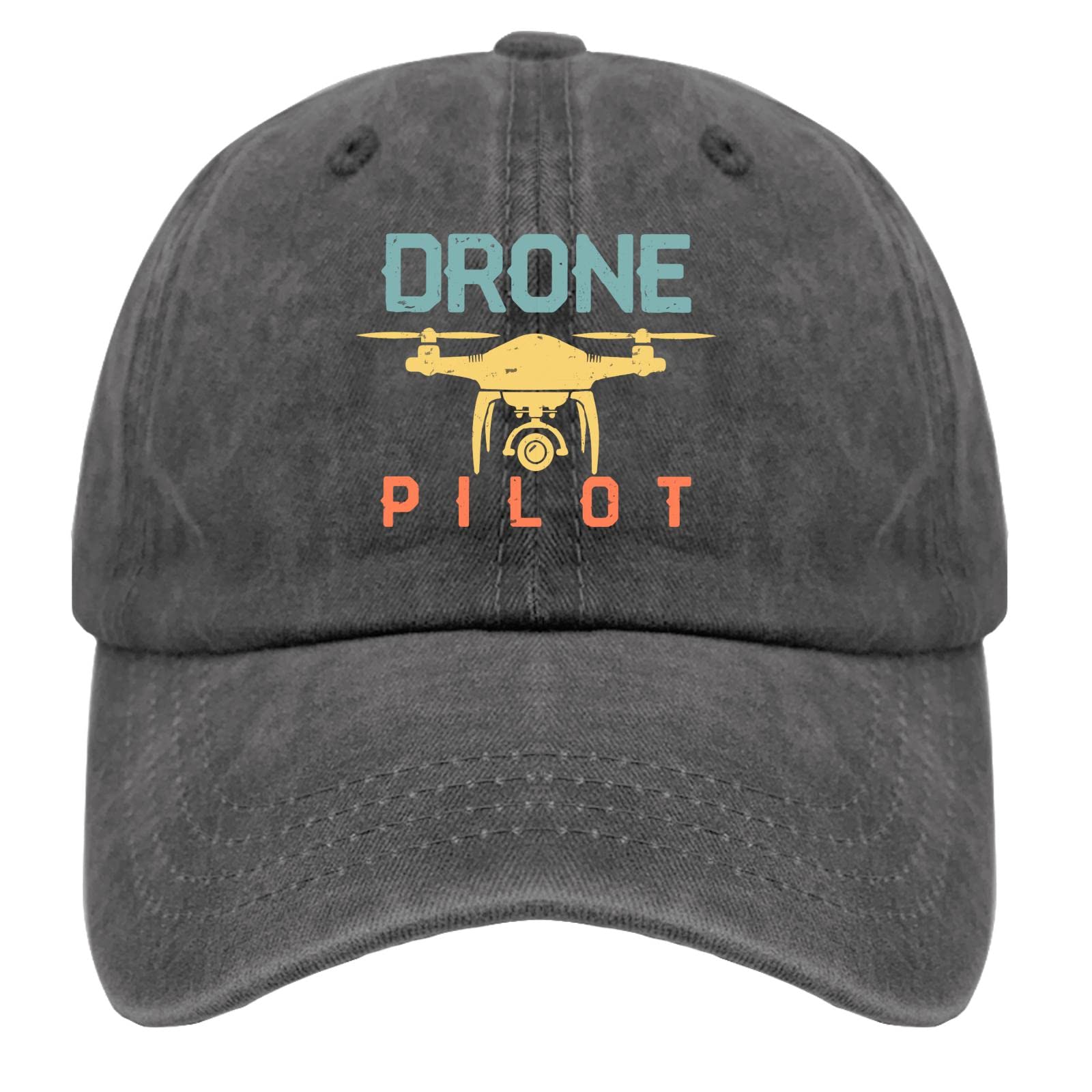 Tkpa Mol Unisex Pigment Black Baseball Cap Drone Pilot Trucker Caps For Men Fashion Washed Cotton Adjustable