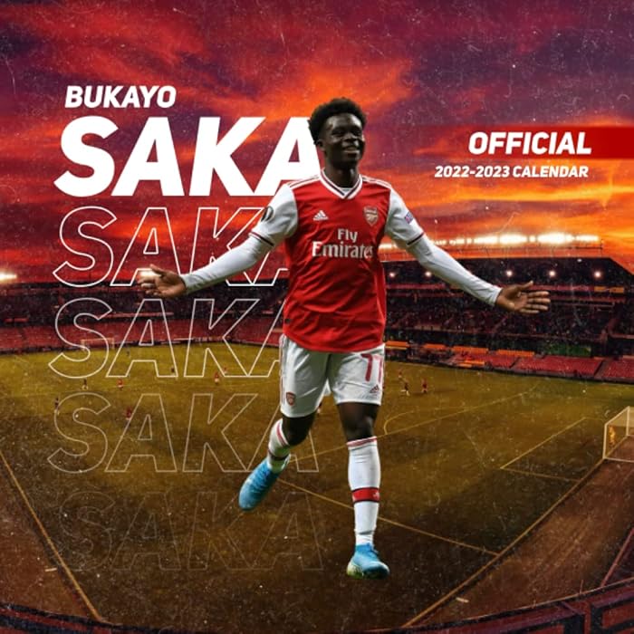 Buy Bukayo Saka Calendar 2022 OFFICIAL SPORT Calendar 2022 18 months
