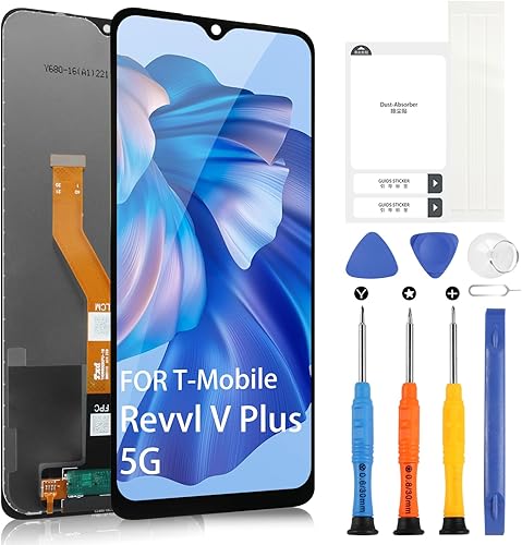 Pantalla LCD para T-Mobile Revvl V Plus 5G Reemplazo de pantalla sin marco compatible con Revvl V+ Plus Touch Digitizer Asamblea completa con