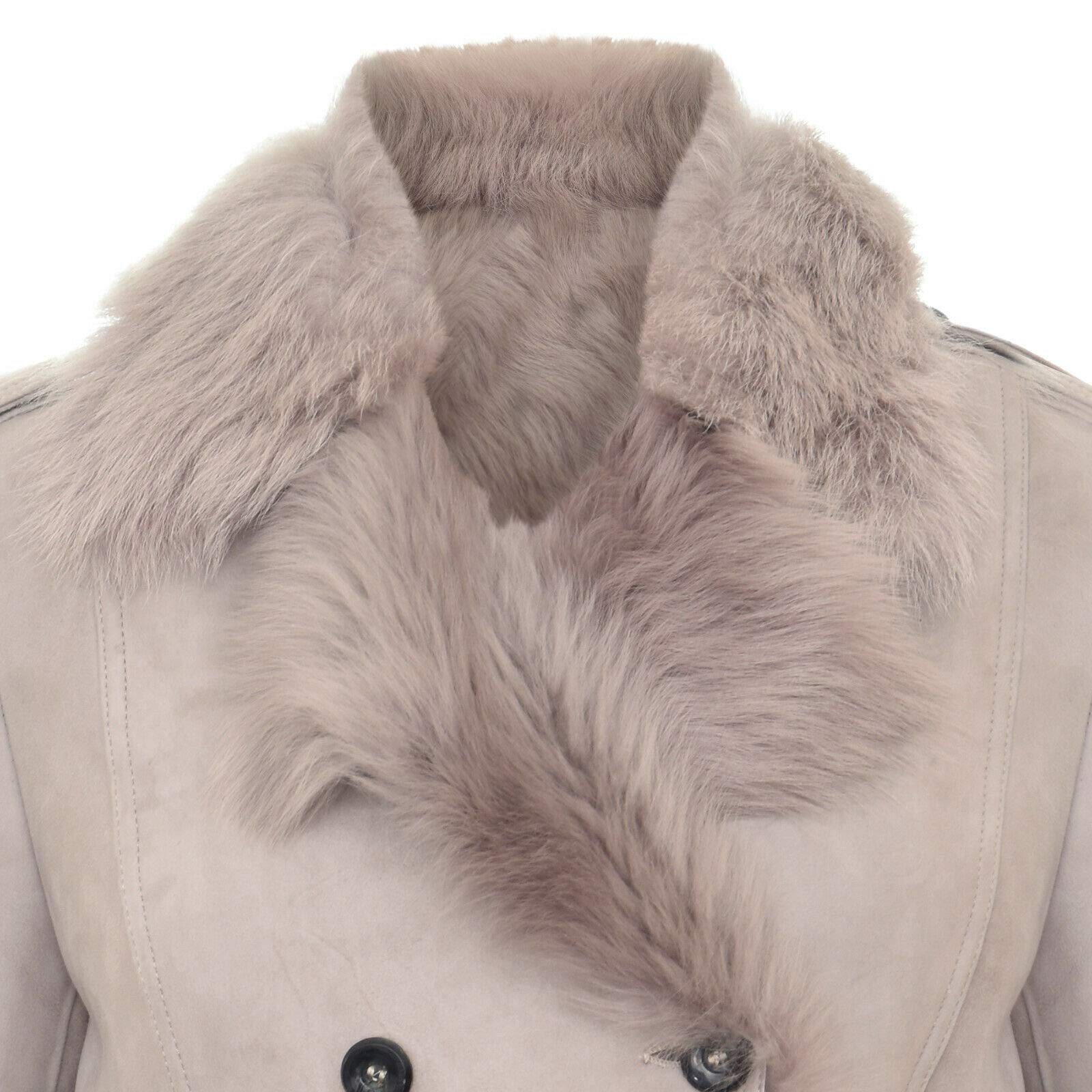 Infinity Leather Blouson en Cuir Chaud pour Femme Parka à Capuche Détachable