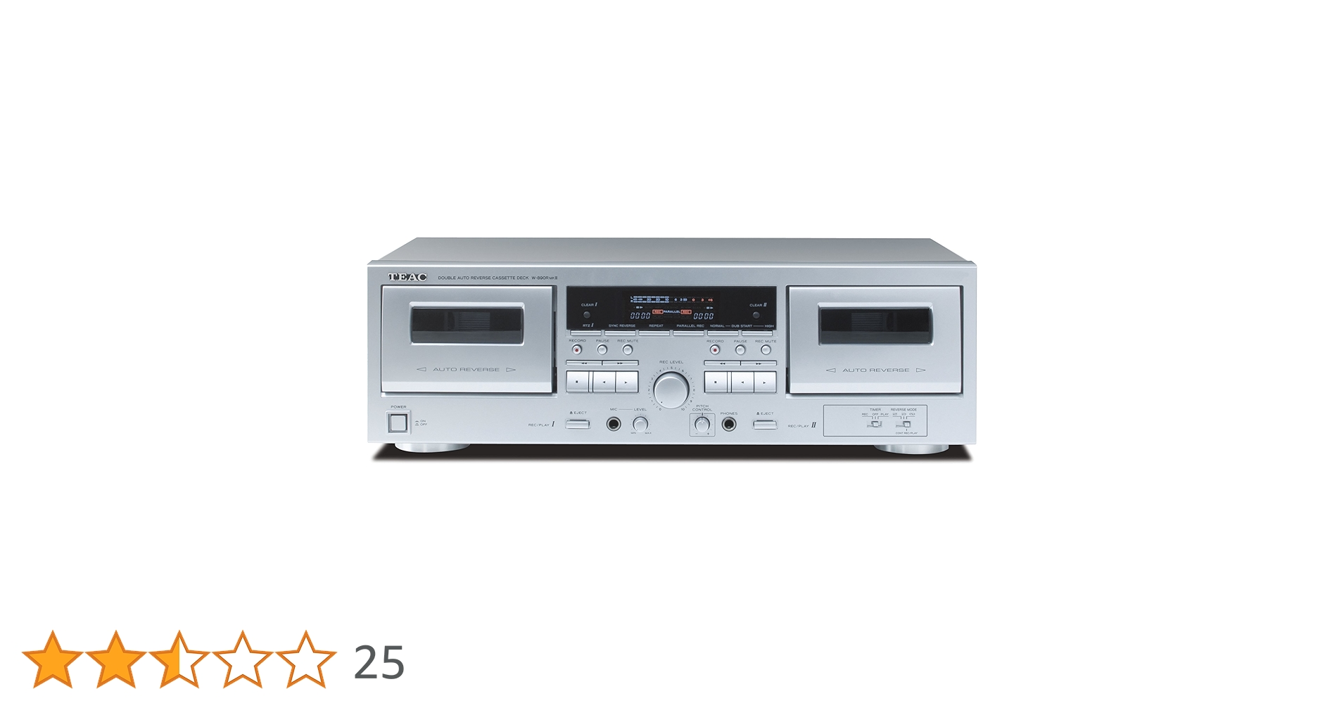 Amazon.co.jp: TEAC ダブルオートリバースカセットデッキ シルバー W