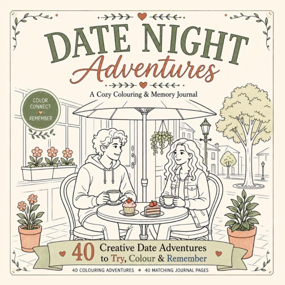 Date Night Adventures: A Colouring & Memory Journal — For You & Your Person | 40 Creative Adventures to Try, Colour & Remember: Your partner. Your ... — some adventures are just better with them.
