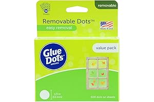 Removable Glue Dots .5" Double Sided DIY Value Pack - 600 Dots...