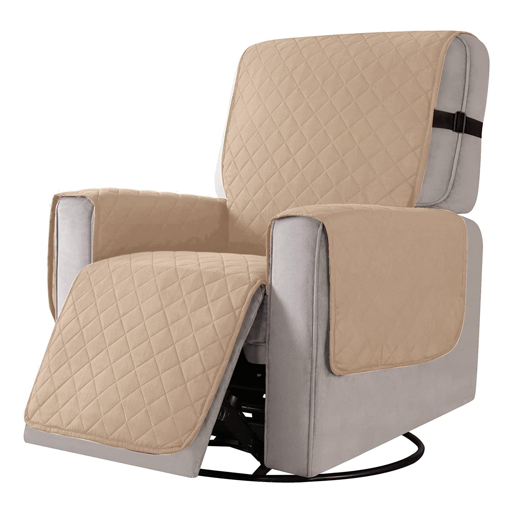 Time to Sparkle 1Pack Recliner Chair Cover Waterproof Recliner Slip Slipcover Protector Machine Washable Furniture Protector Cover for Kids and Pets - Beige — image 1