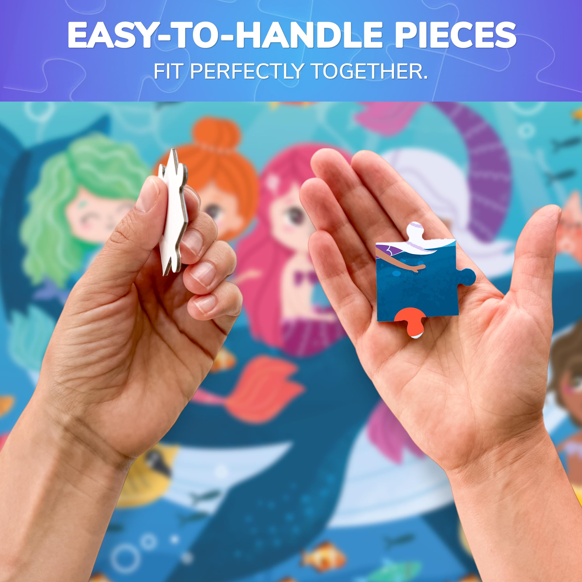 QUOKKA Jigsaw Puzzles For 3 4 Year Olds, Educational Toys Learning Mermaid For 4 5 Year Olds - Image 4