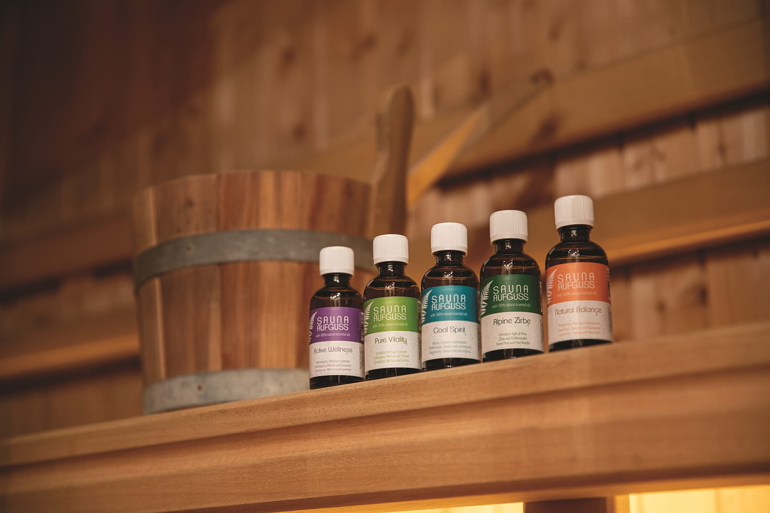 MySenso - Juego de 5 mezclas de aceites esenciales para SAUNA aufguss - 100% natural - 5x 50ml
