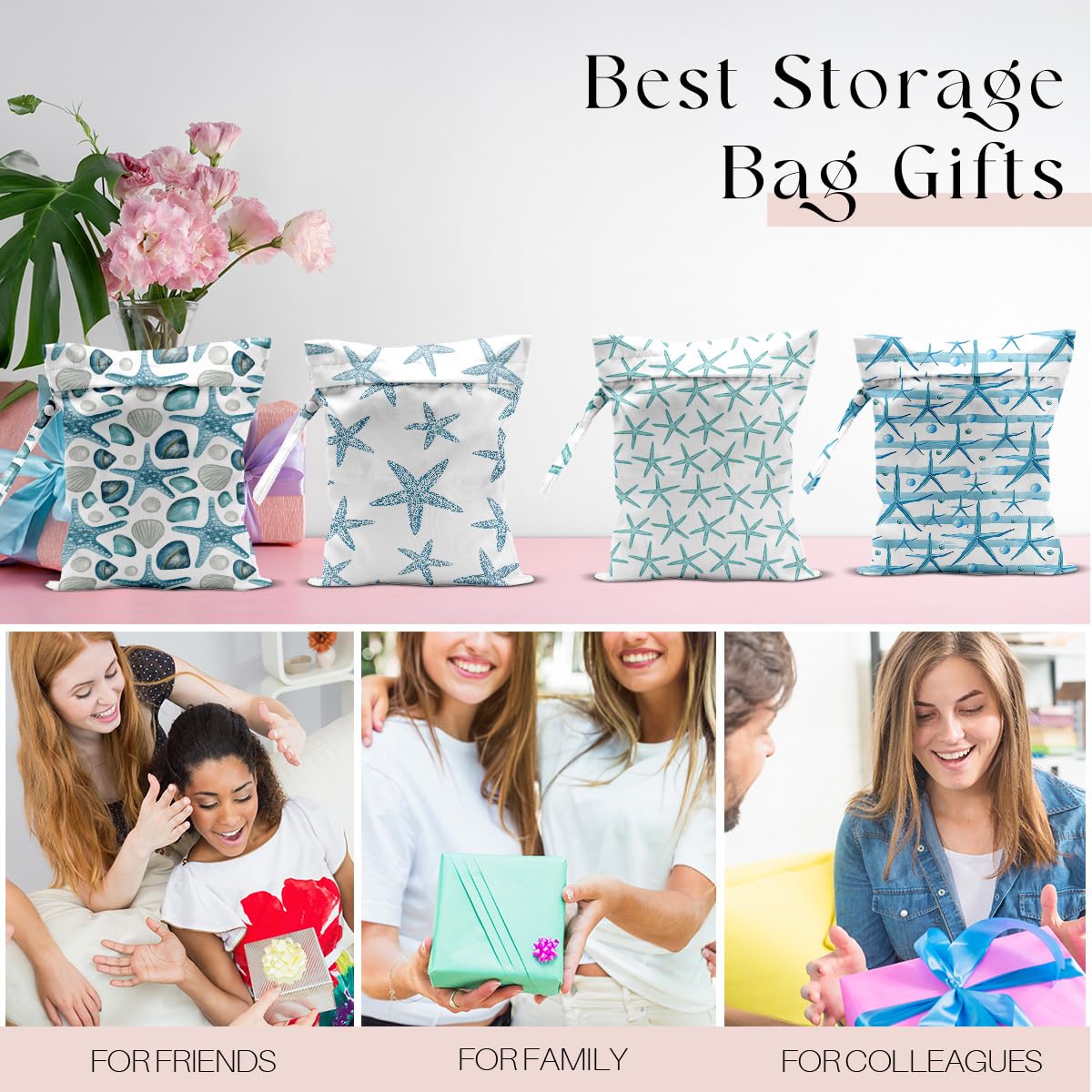 4 sacchetti bagnati, borsa impermeabile per costume da bagno, borsa da spiaggia, borsa bagnata per piscina, spiaggia, pannolini, nanobag, navi da crociera, accessori essenziali da viaggio per