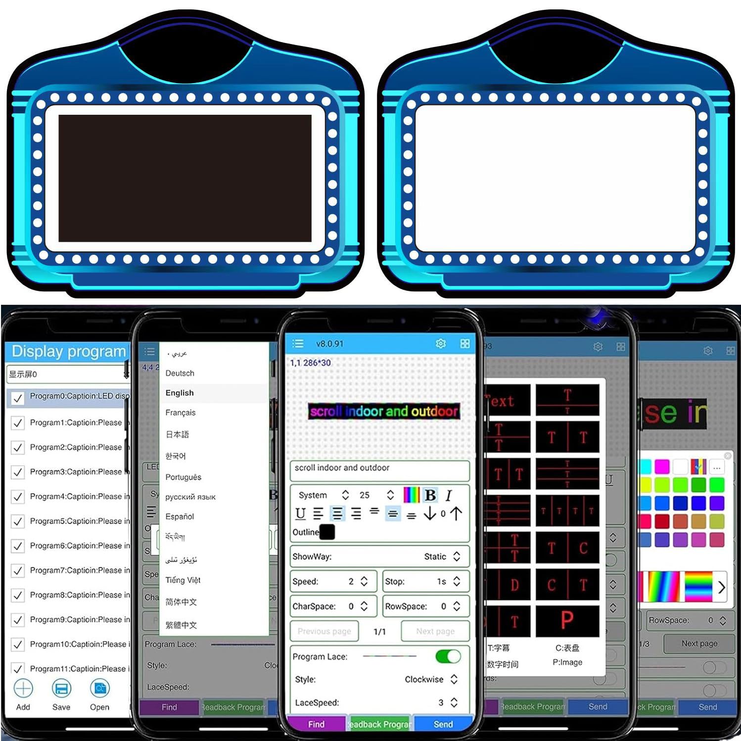 Señal LED de servicio de botella para club nocturno: pantalla de letras RGB con desplazamiento, marco de metal mejorado, control de APP/RF, 2 baterías de 5000 mAh, para bares, fiestas de cumpleaños