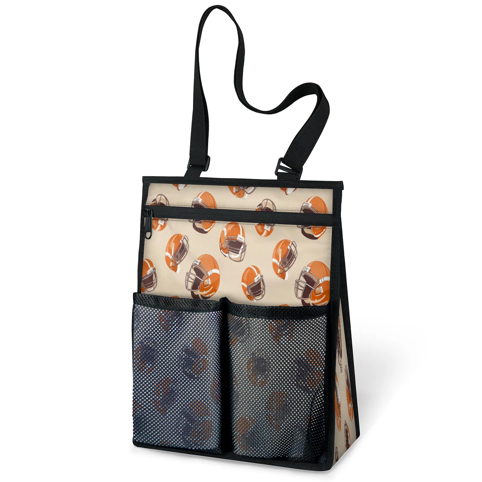 Ourtheme Football Helmets Portable Shower Bag for Travel Gym Camp Beach Tote Shower Caddy Bags Hanging Toiletry Organizer