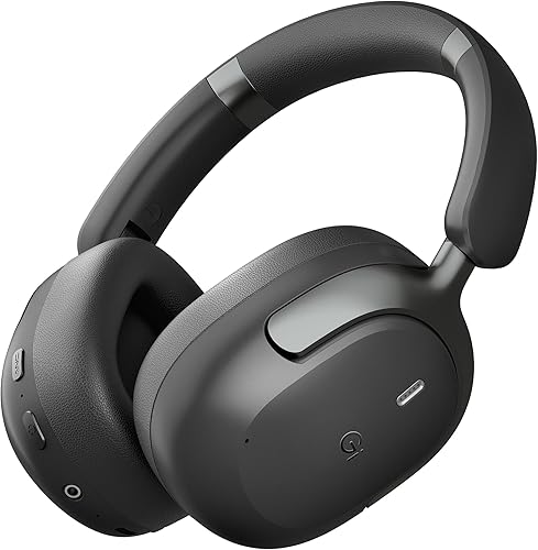 GEARit Auriculares Bluetooth sobre la oreja compatibles con iPhone y Android, auriculares con cancelación de ruido, inalámbricos, multipunto, tiempo