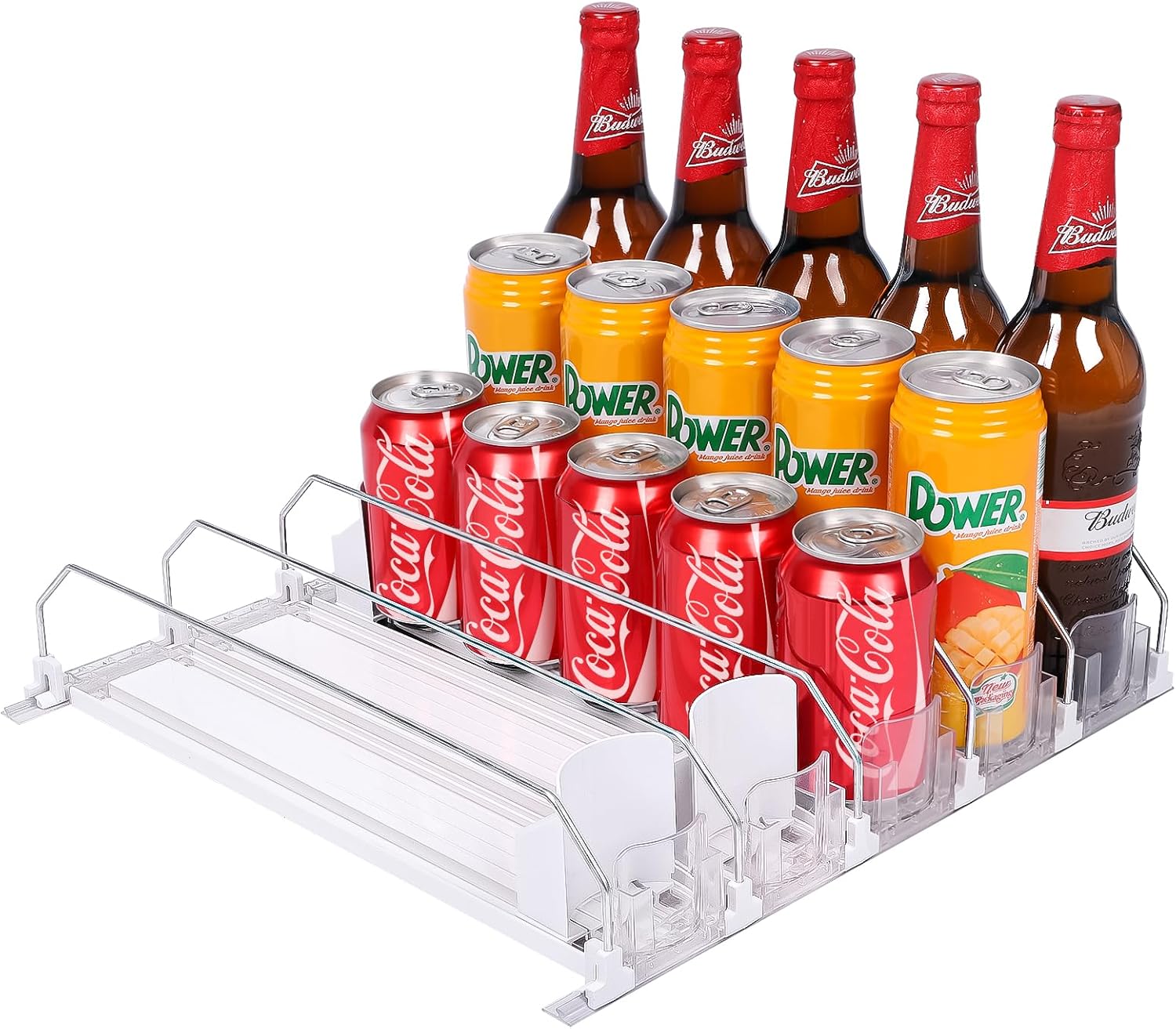 Drink Organizer for Fridge 5 Packs, SelfSliding Soda Can