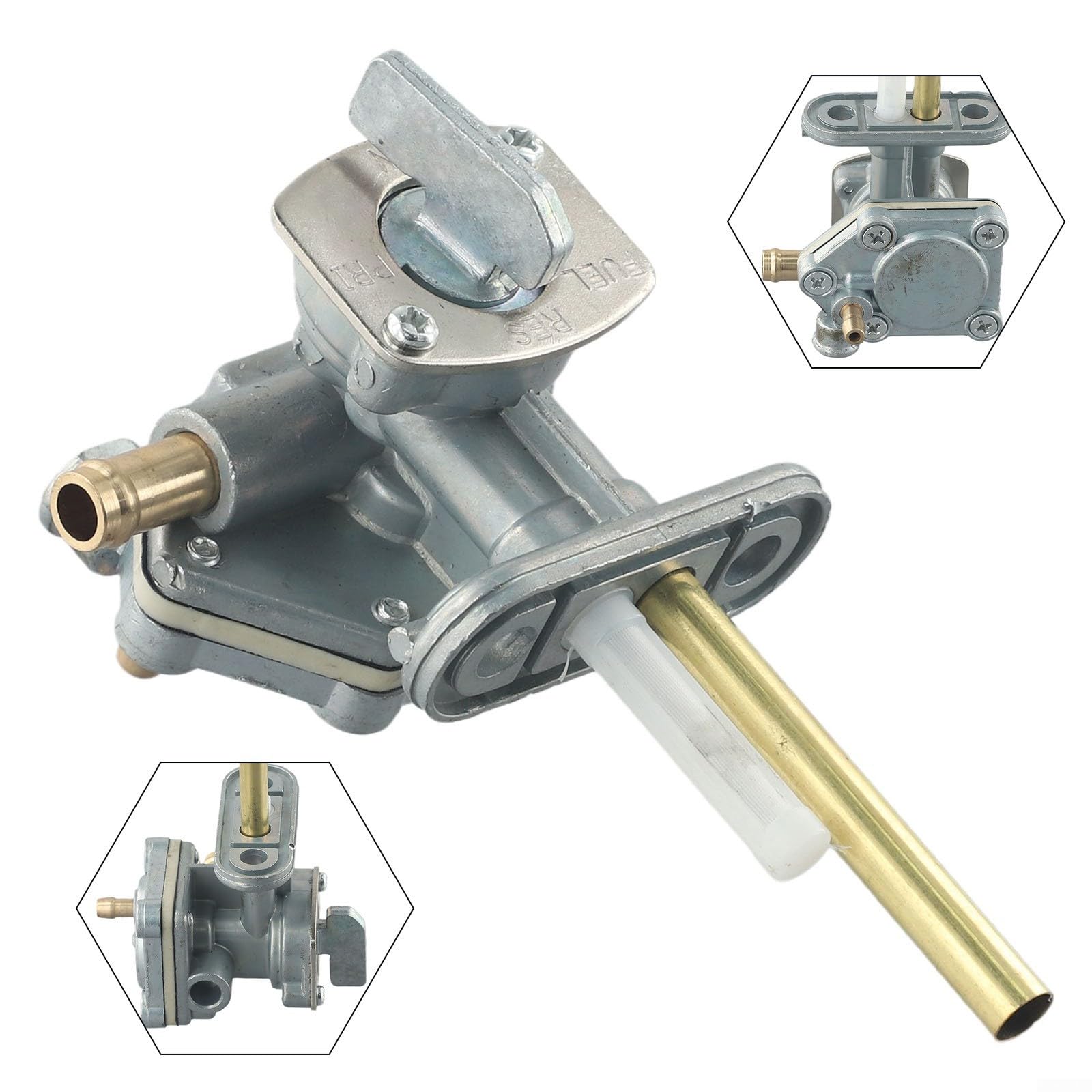 Robinet de carburant pour Kawasaki EN500 Vulcan 500 1996 2009 et ZR750 Zephyr 1991 2006 avec interrupteur marche / arrêt pour réserve