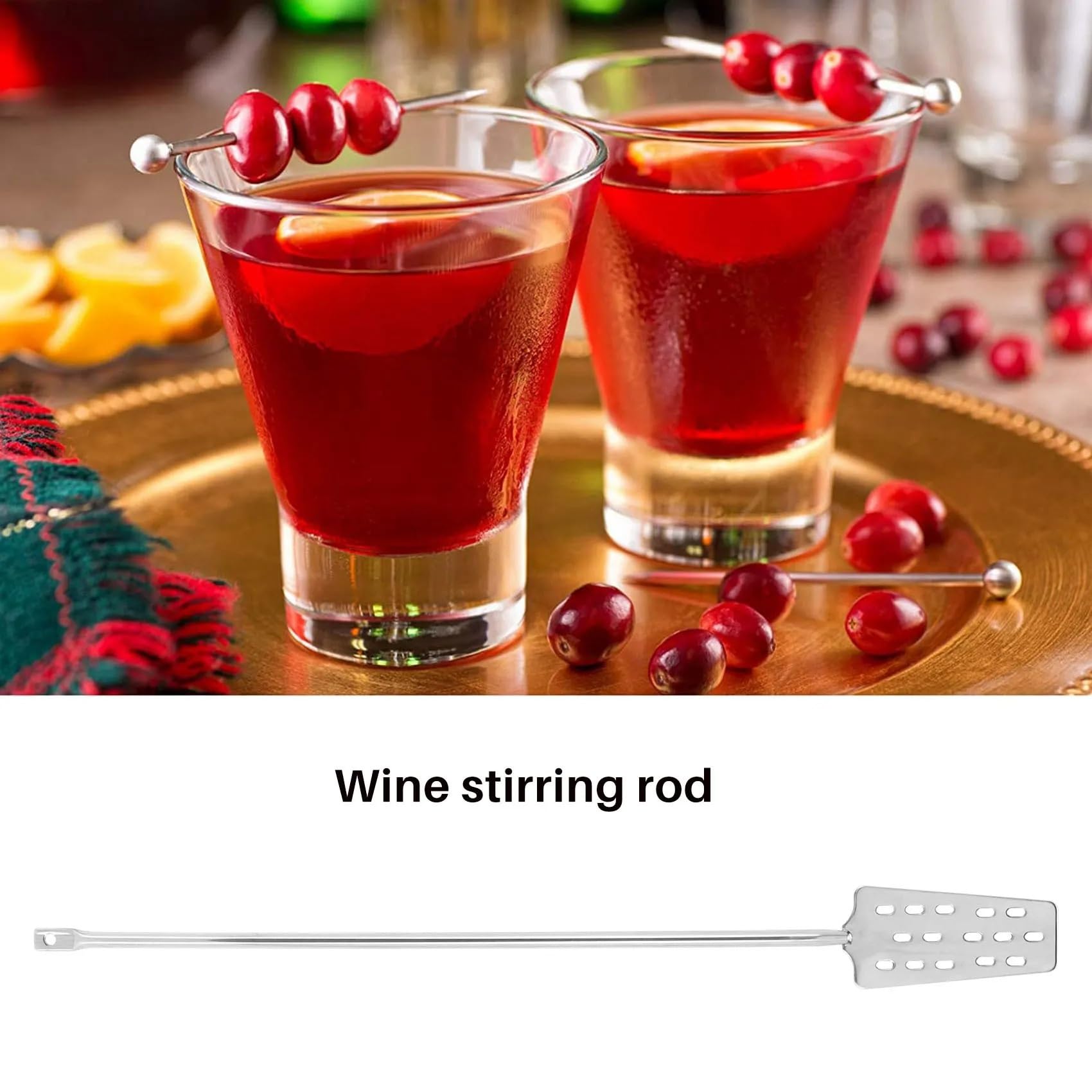 Birra Vino Agitatore Birra Agitatore. Paletta for mescolare in Acciaio Inossidabile con Gancio for Appendere Il Vino for la Preparazione casalinga, Argento, 62 cm