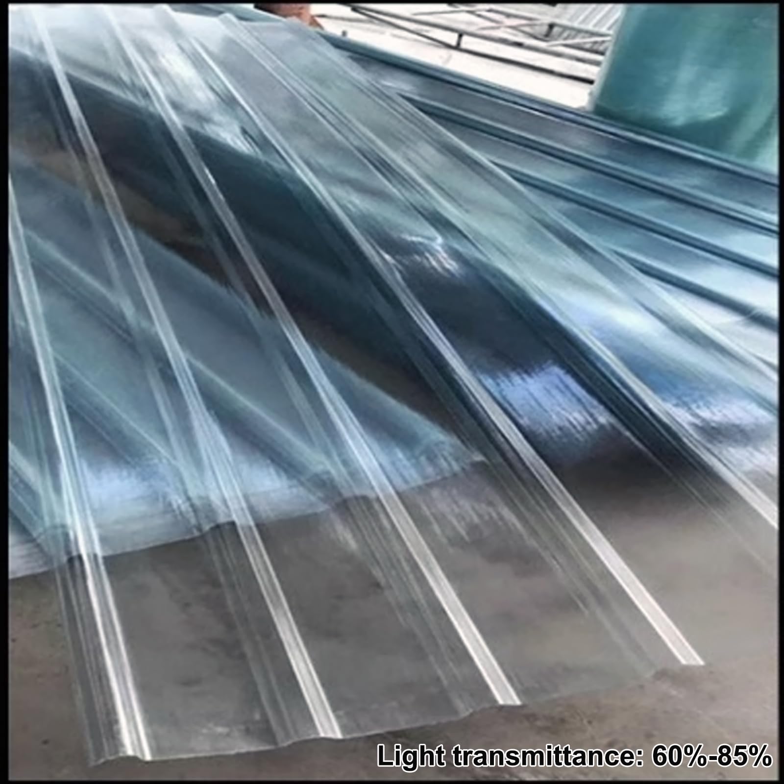 Placa Ondulada,Planchas Transparentes Tejados,Paneles para Tejado a Prueba de Lluvia,Captadores de Luz,Chapa Tejado de Aislamiento,Lámina Techo,para Invernadero Cochera (0.9x1.5m/35x59in)