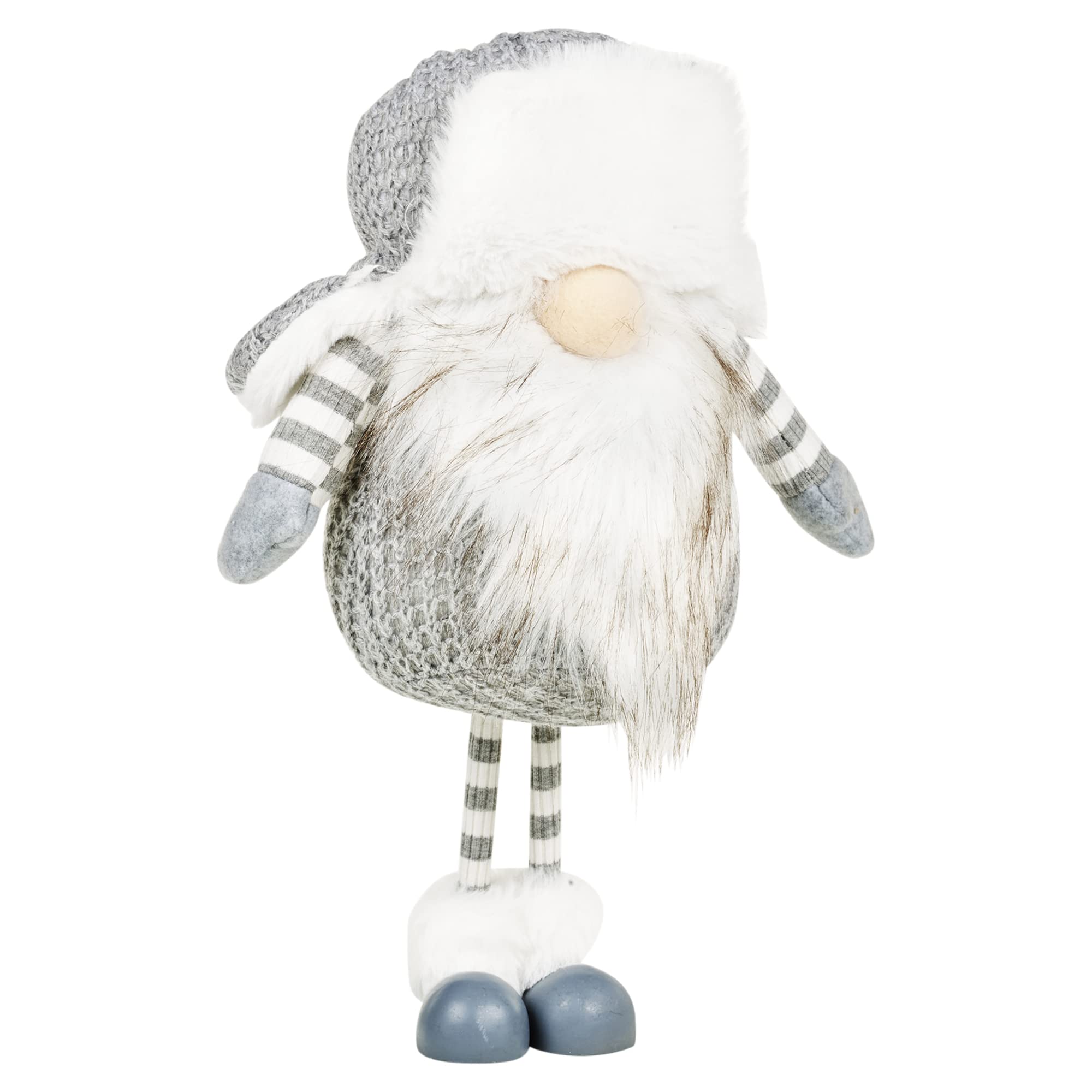 Urbn Living (42Cm) Christmas Standing Gnome Gonk Decoration Xmas Decor Festive Figurines Red/Grey