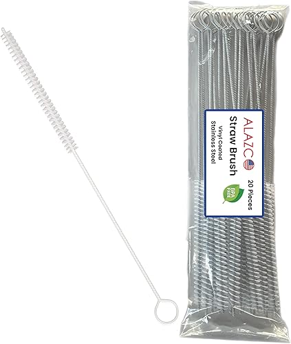 20 cepillos limpiadores de pajitas de primera calidad, XL, 12 pulgadas de largo y 38 pulgadas de ancho, cepillo de limpieza de tuberías para