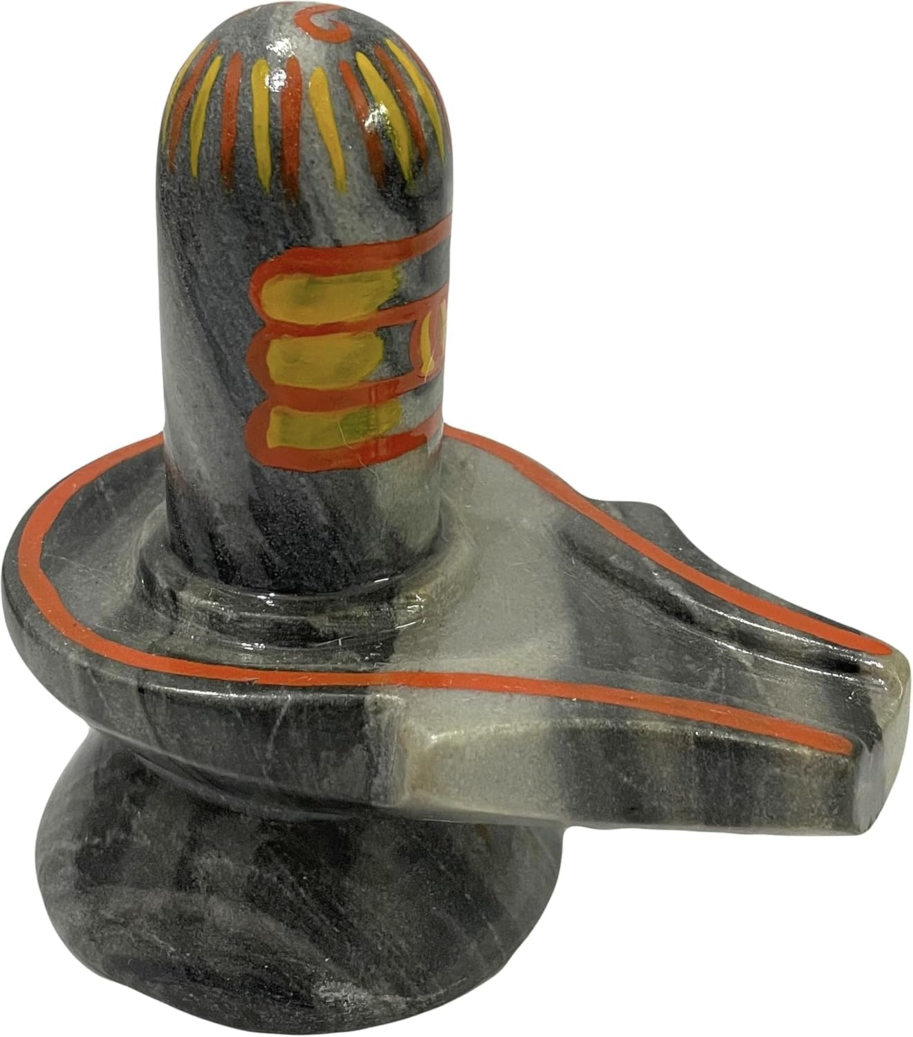 Natural Stone Marble Lord Shiva Lingam Puja Idol Murti-Shiv Ling Idol Murti Sculpture (5 Inch)