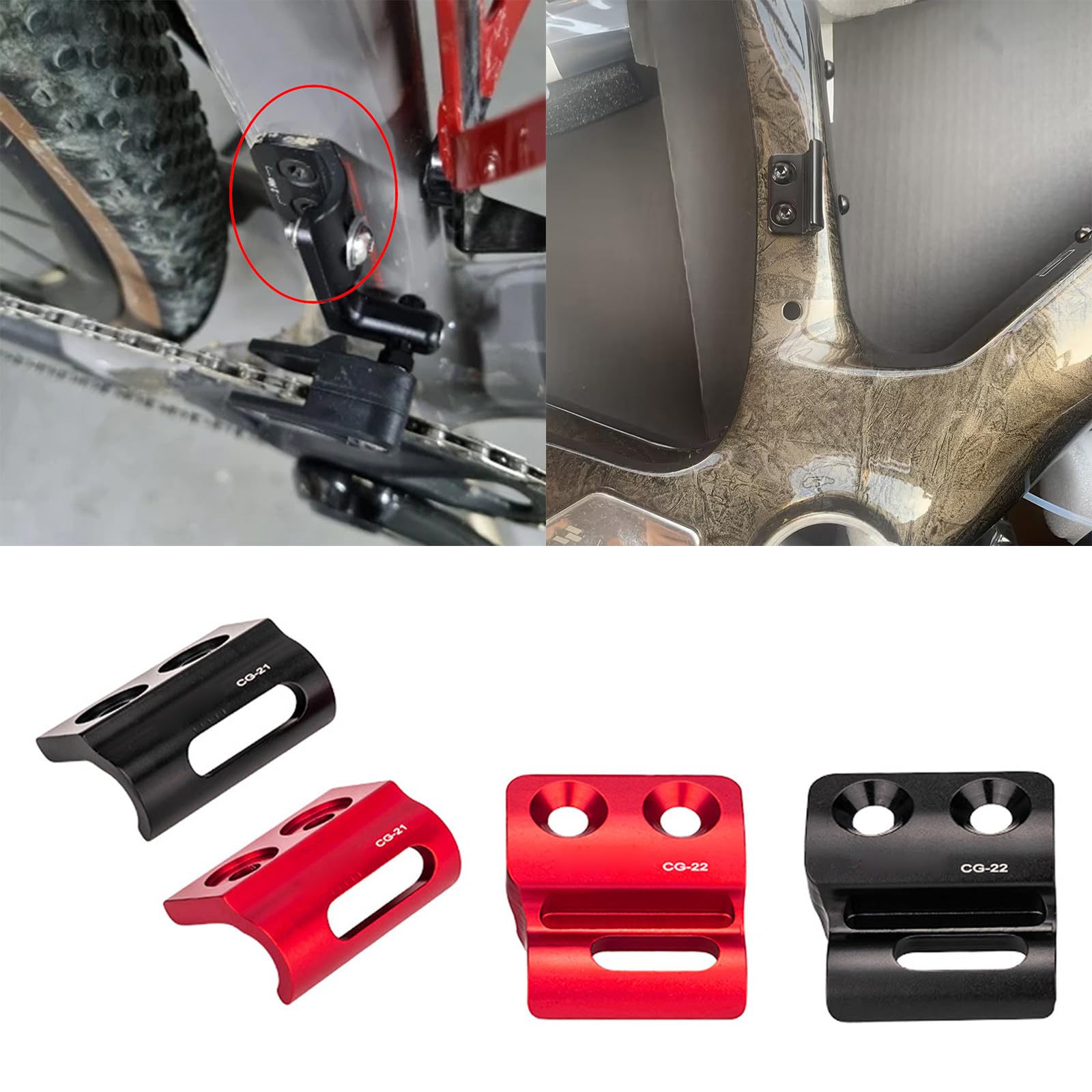 NVOQILIN Schaltauge für Rennrad, Aluminiumlegierung, Schaltwerk-Adapter, Ersatz, direkte Montage, dauerhafter Fahrrad-Schaltauge Sport & 